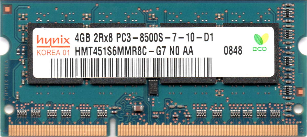 4GB DDR3 PC3-8500 1066mhZ 204-pin CL7 SO-DIMM HMT451S6MMR8C-G7 Hynix