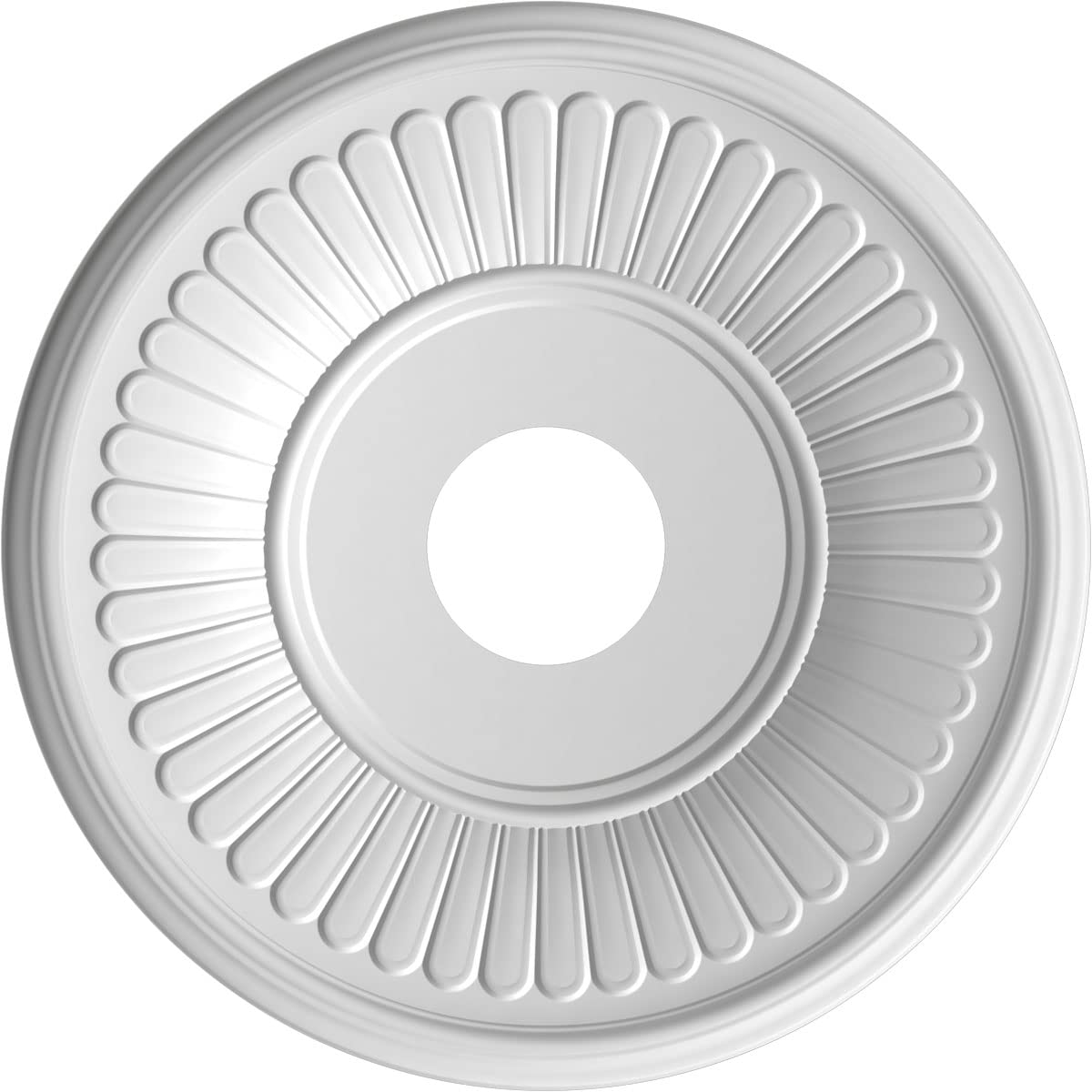 16Od X 3 1/2Id X 1P Berkshire Thermoformed Pvc Ceiling Medallion (Fits Canopies Up To 7), Ultracover Satin Smokey Beige