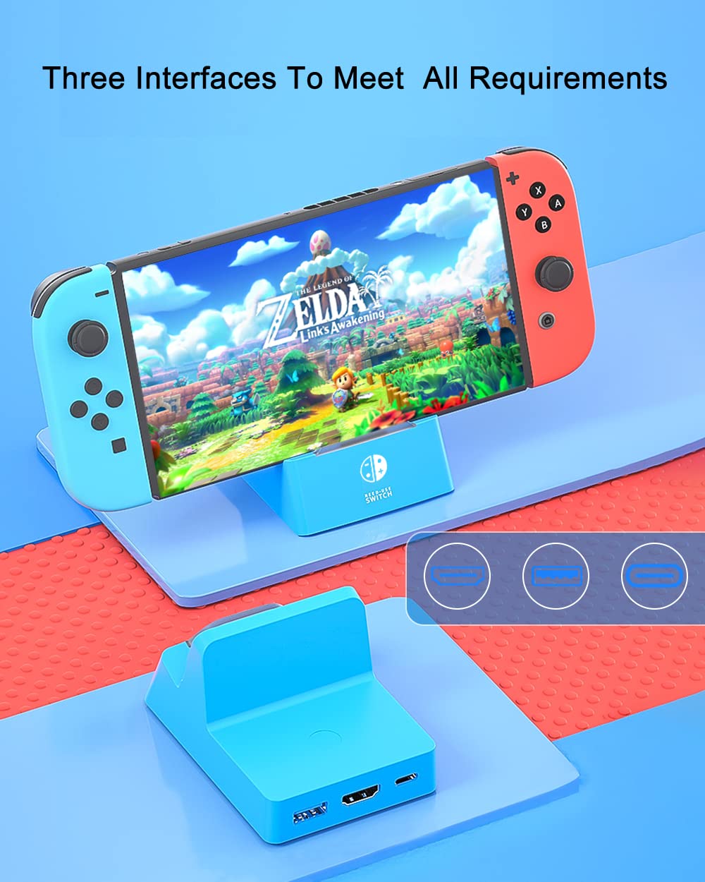 Yigorn Switch Dock For Nintendo Switch, Portable Nintendo Switch Docking Station For Tv With 4K Hdmi/Usb 3.0/ Usb C Charging Por