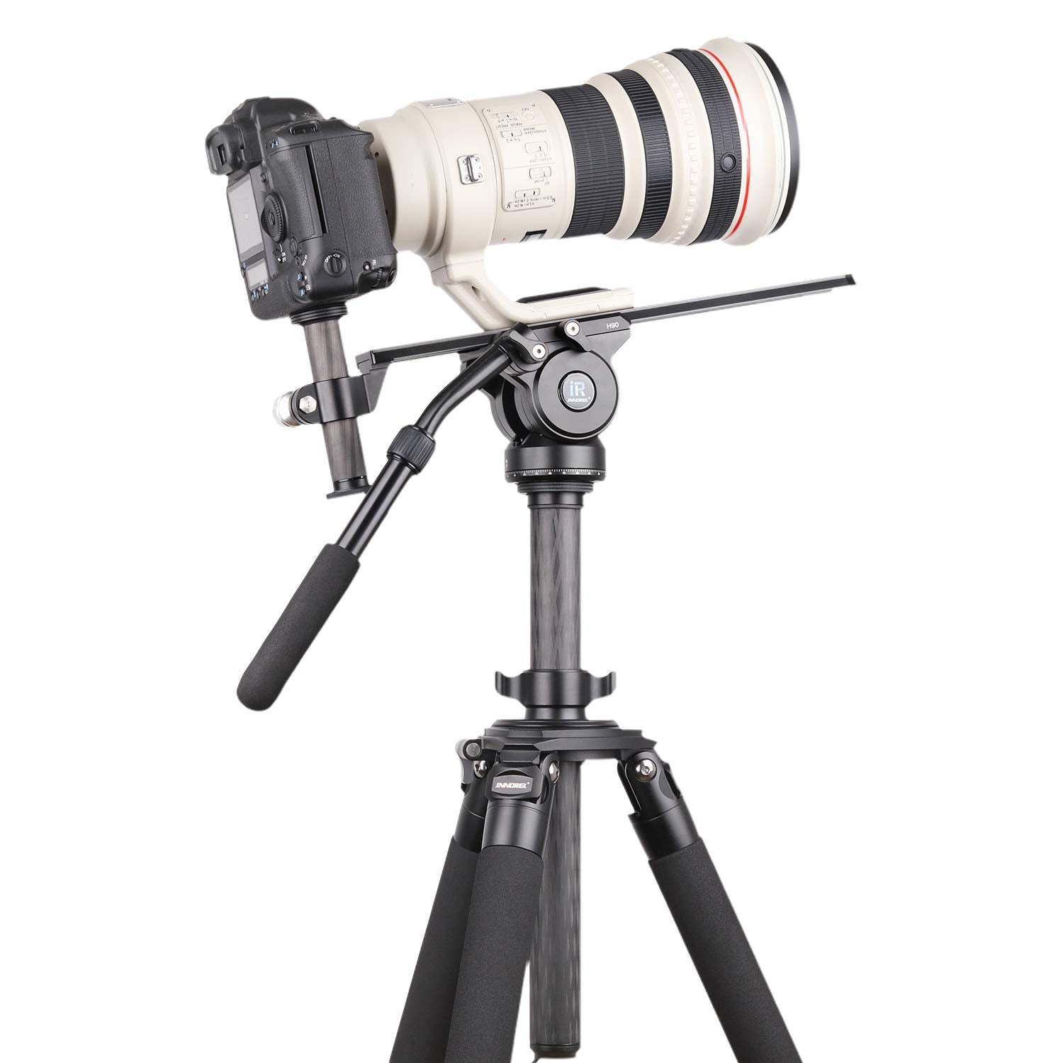 Tripod Center Column Innorel Er40C, 10 Layers Carbon Fiber 1.8In/40Mm Tube Mid Column Professional Extension Rod Only Suit Heavy Duty Tripod Of Rt90C For Digital Dslr Camcorder Camera Shooting