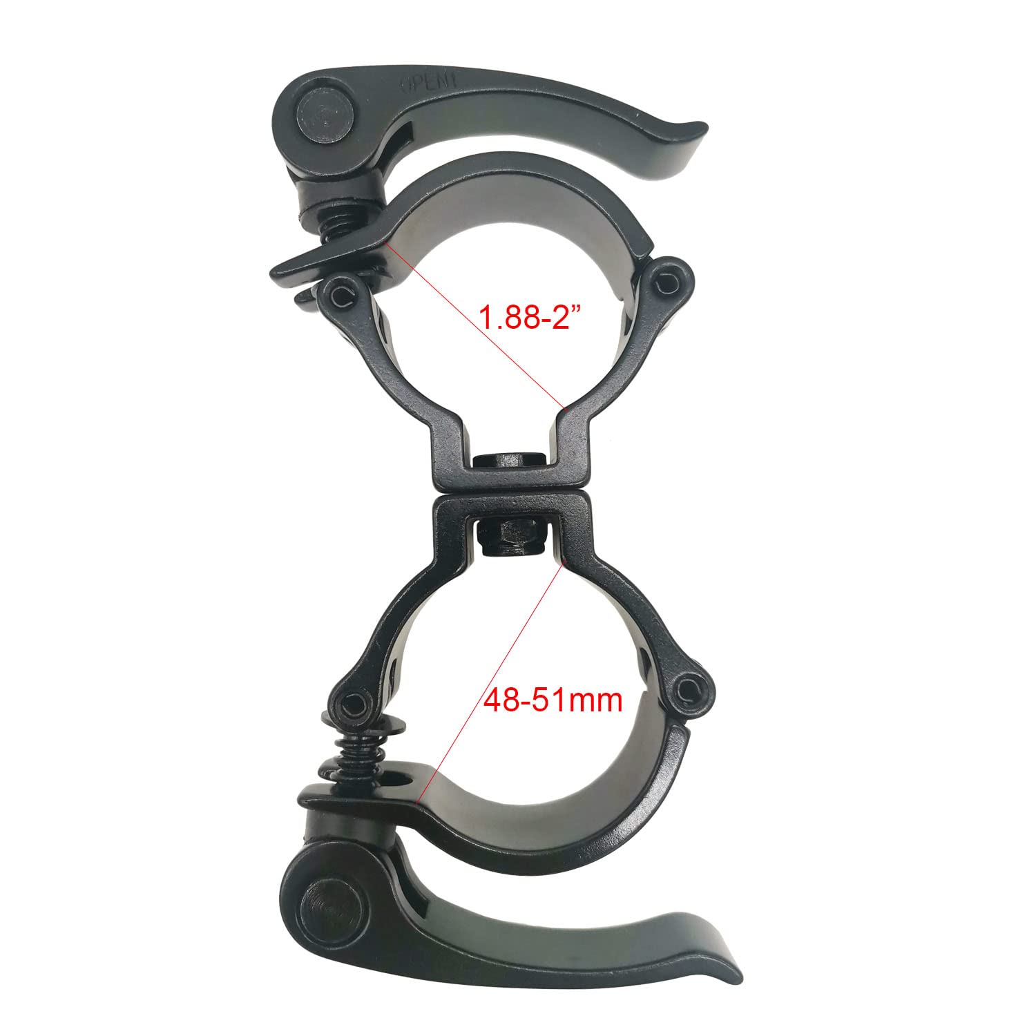 Lighting Truss Swivel Coupler Clamp Fit F34 1.88 2 Inch Pipe Heavy Duty Aluminum Alloy 220 Lbs For Dj Stage Lighting Quick Relea