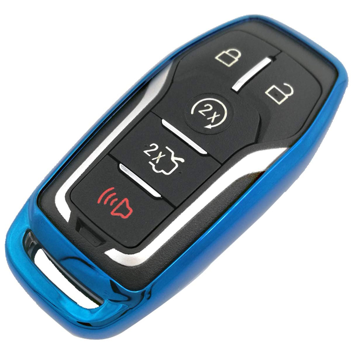 Blue Tpu Key Fob Case Holder Jacket Protector For Ford Fusion F 150 Edge Explorer Mustang Lincoln Mkz Mkc 2/3/4/5 Buttons Smart