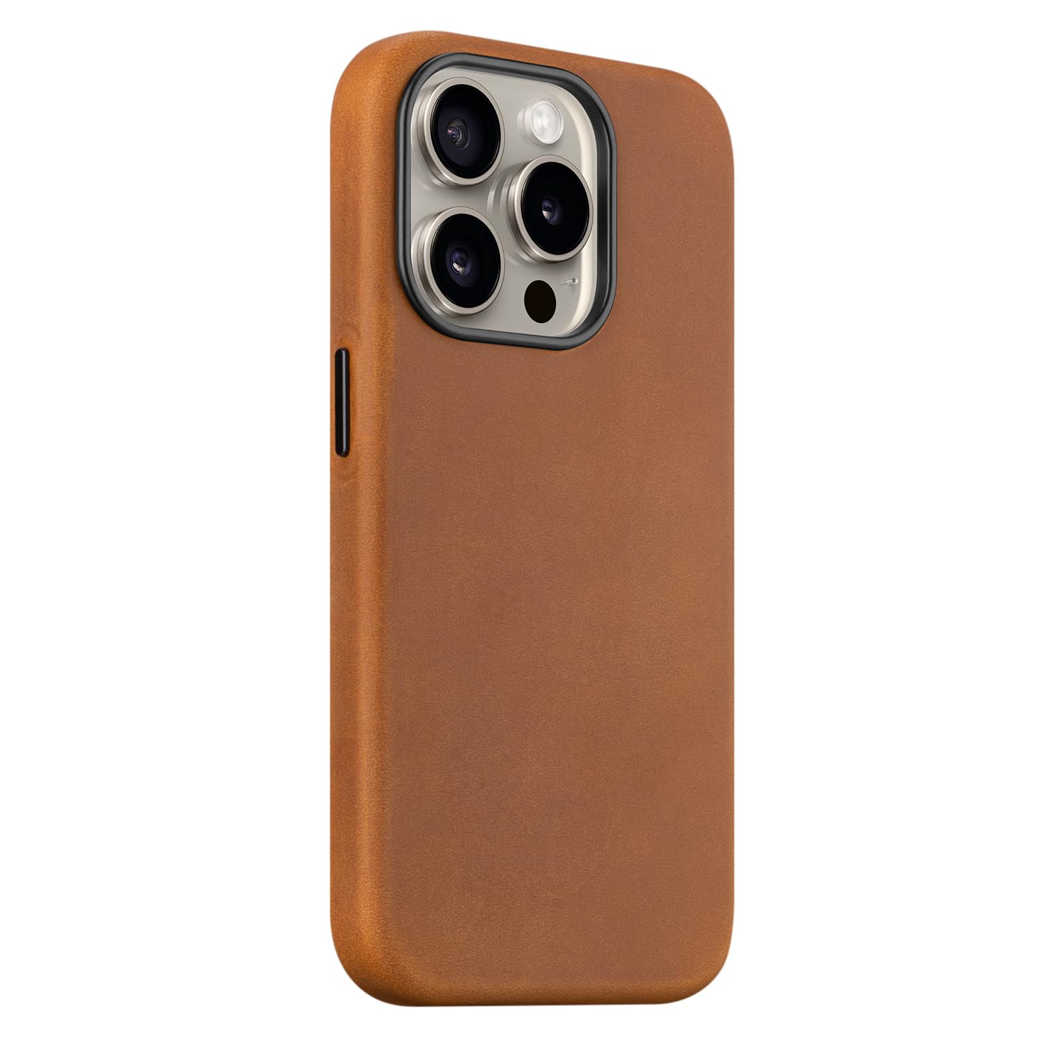 Maogoam For Iphone 14 Pro Case Leather, Genuine Crazy Horse Leather Case For Iphone 14 Pro,Compatible With Magsafe, Indiana-Jone