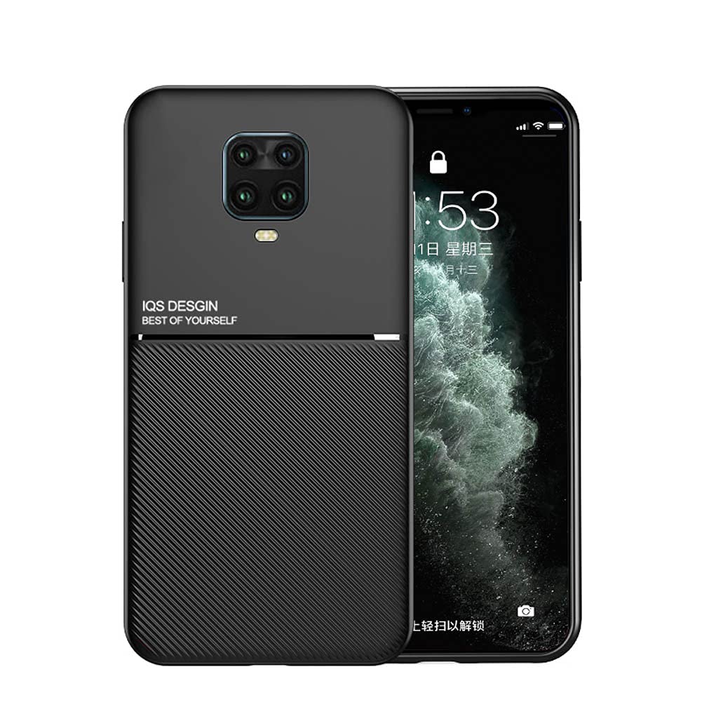 Kepuch Mowen Case Cover Bumper Built In Metal Plate For Poco M2 Pro, Xiaomi Redmi Note 9S/Note 9 Pro/Note 9 Pro Max   Black