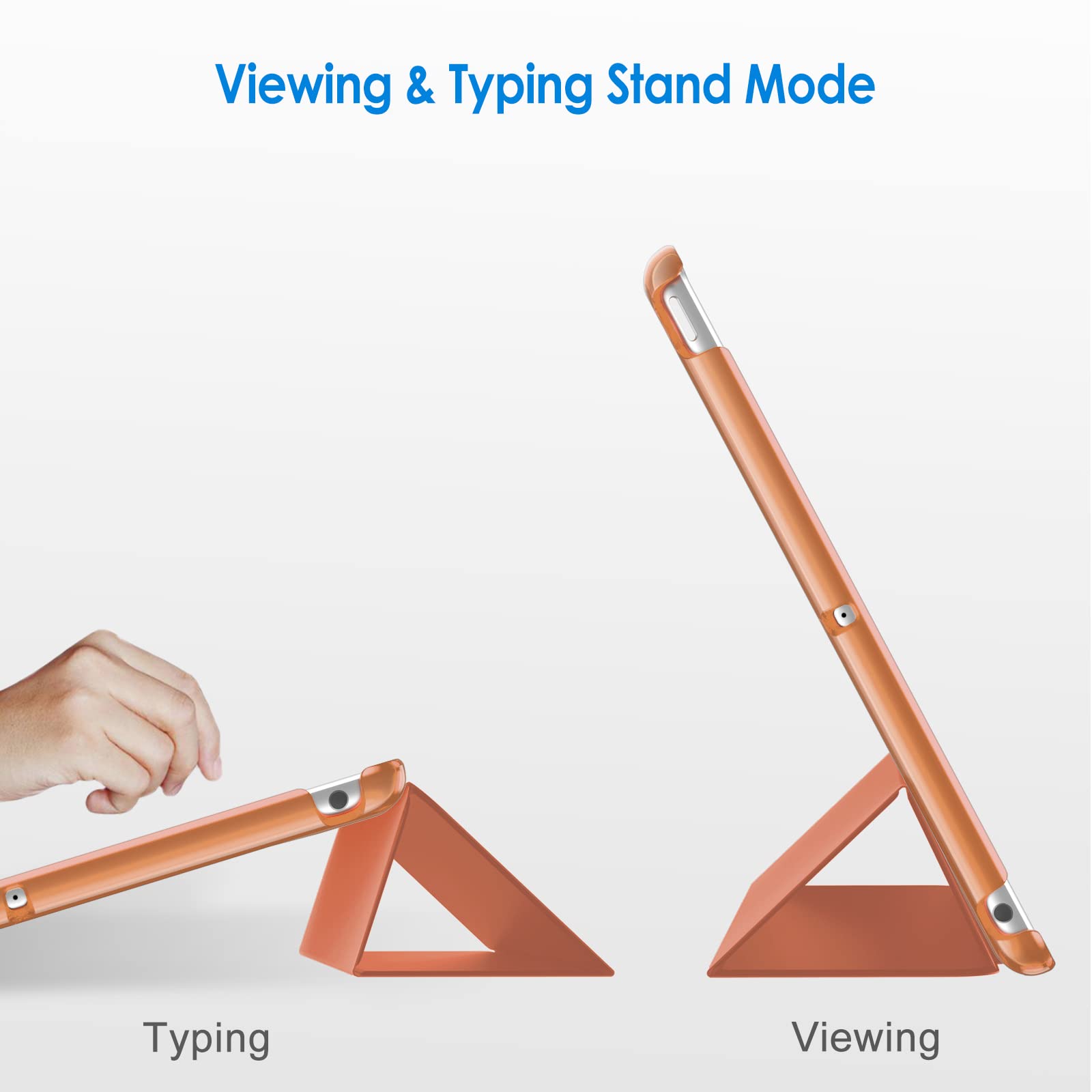 Jetech Case For Ipad (9.7-Inch, 2018/2017 Model, 6Th/5Th Generation), Smart Cover Auto Wake/Sleep (Papaya)