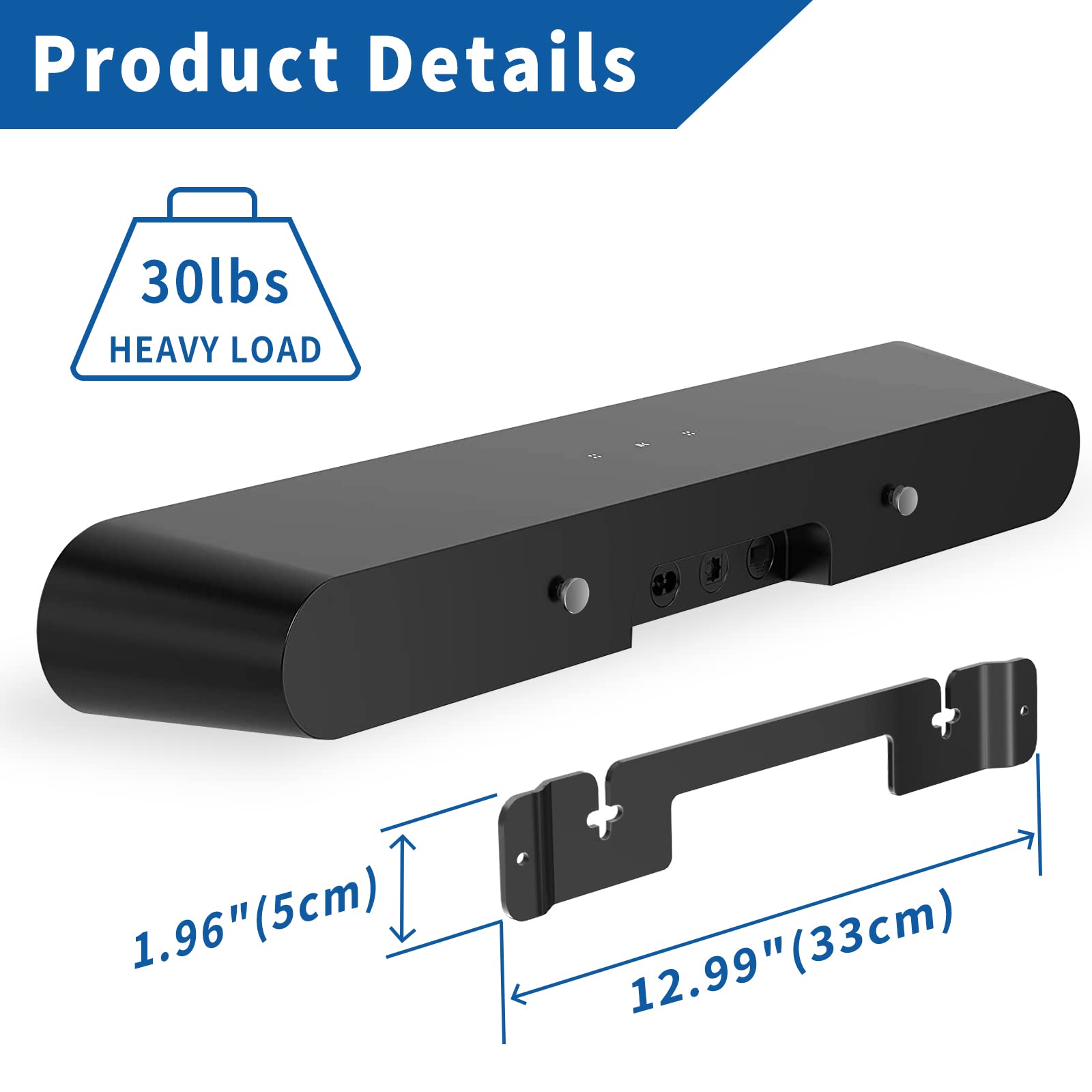 Soundbar Mount For Sonos Ray Wall Mount Bracket Easy To Install For Sonos Ray Mount Under Tv   Heavy Duty Floating Sound Bar Mou