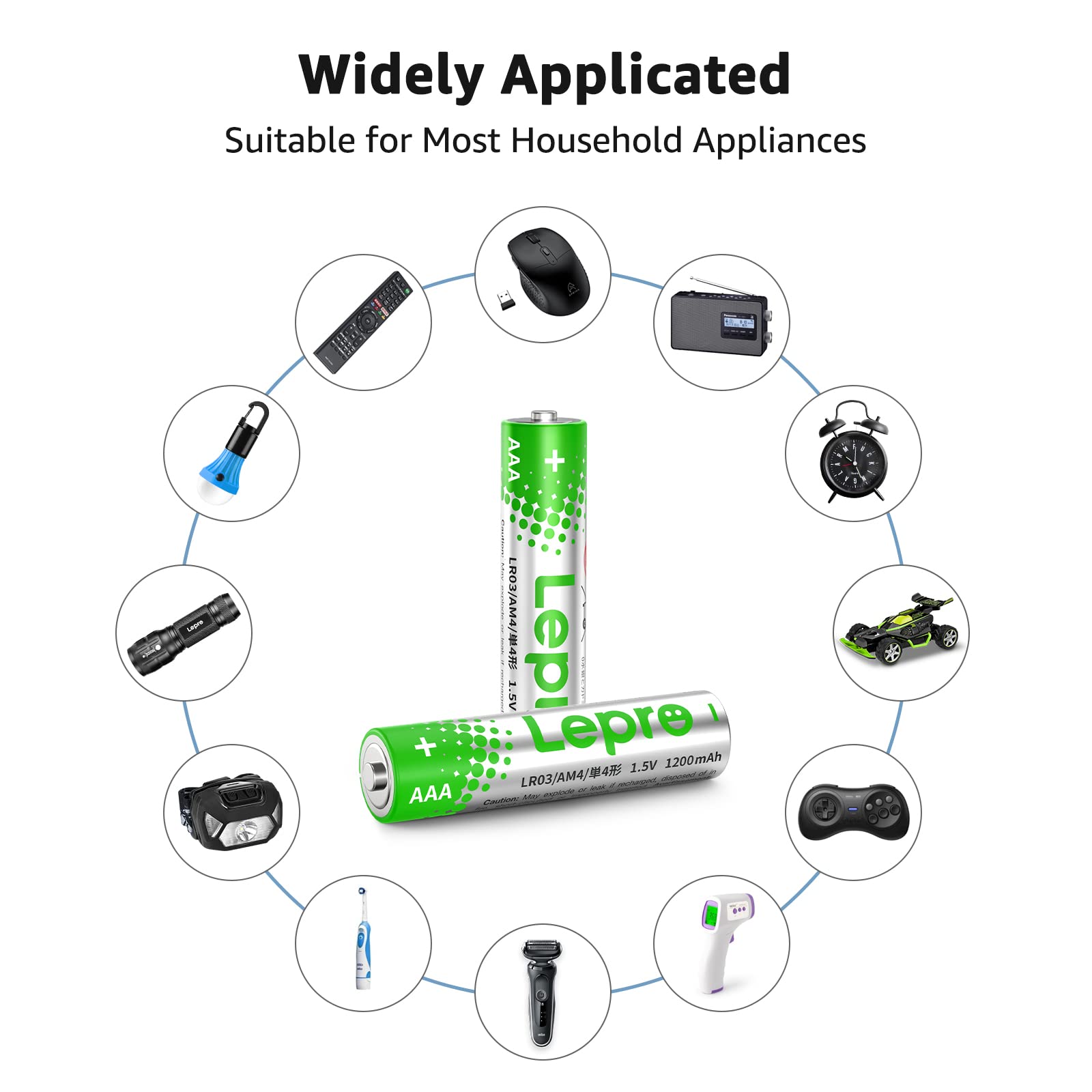 Lepro Aaa Batteries 48 Pack, Triple A Batteries With Ultra Long-Lasting Power - High Performance, 1.5V Leak-Proof, Corrosion-Res