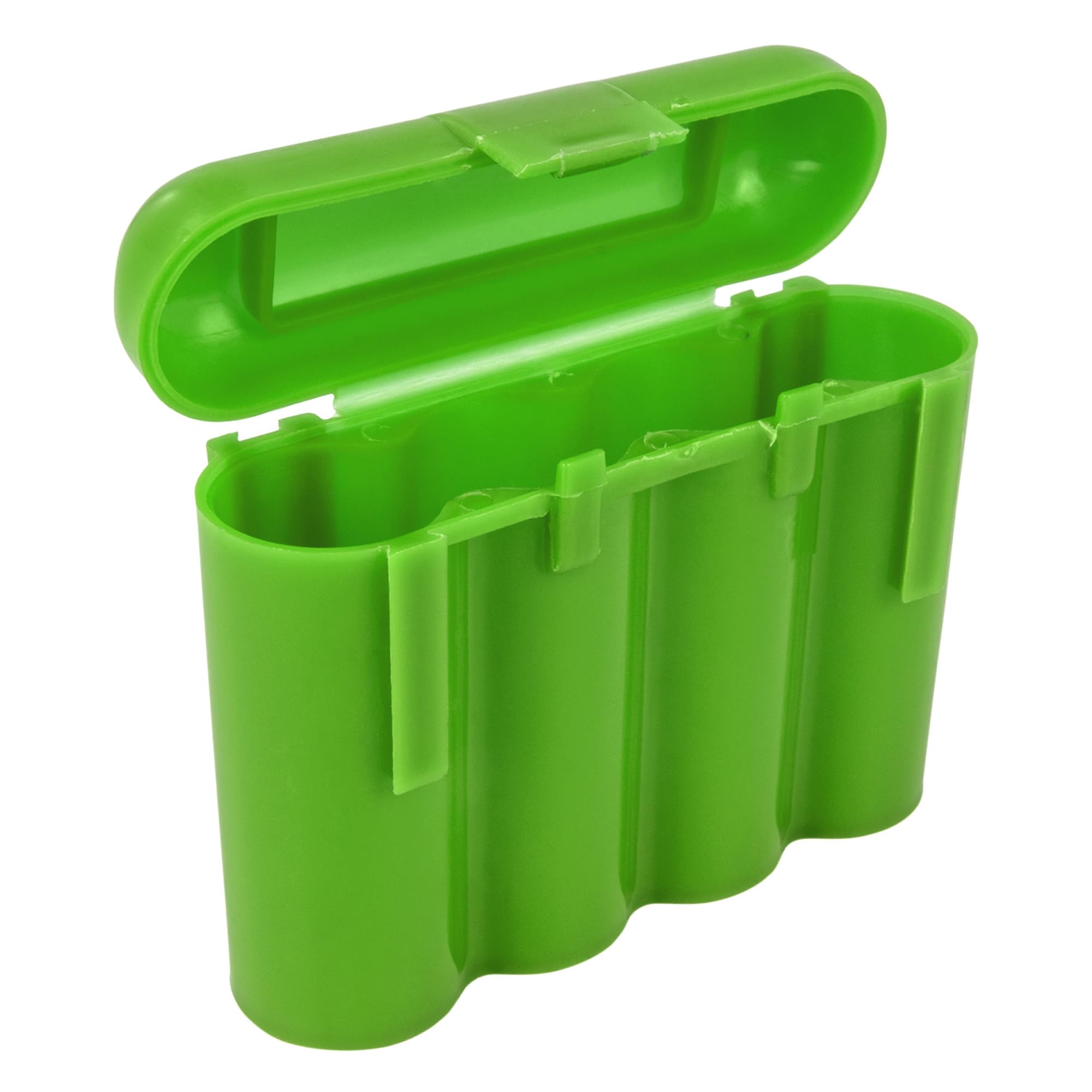 Ebc Battery 4 Aa Aaa Batteries Holder Plastic Storage Cases, Green (2 Pack)