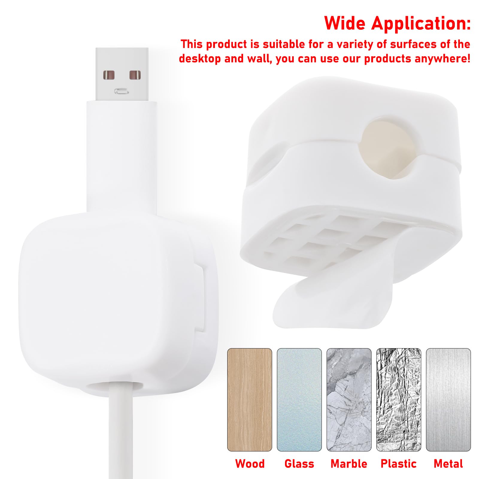 Chiffonade 12 Pack Cord Organizer, Magnetic Cable Management Clips For Desktop, Self Adhesive Wire Charger Keeper For Phone, Kit