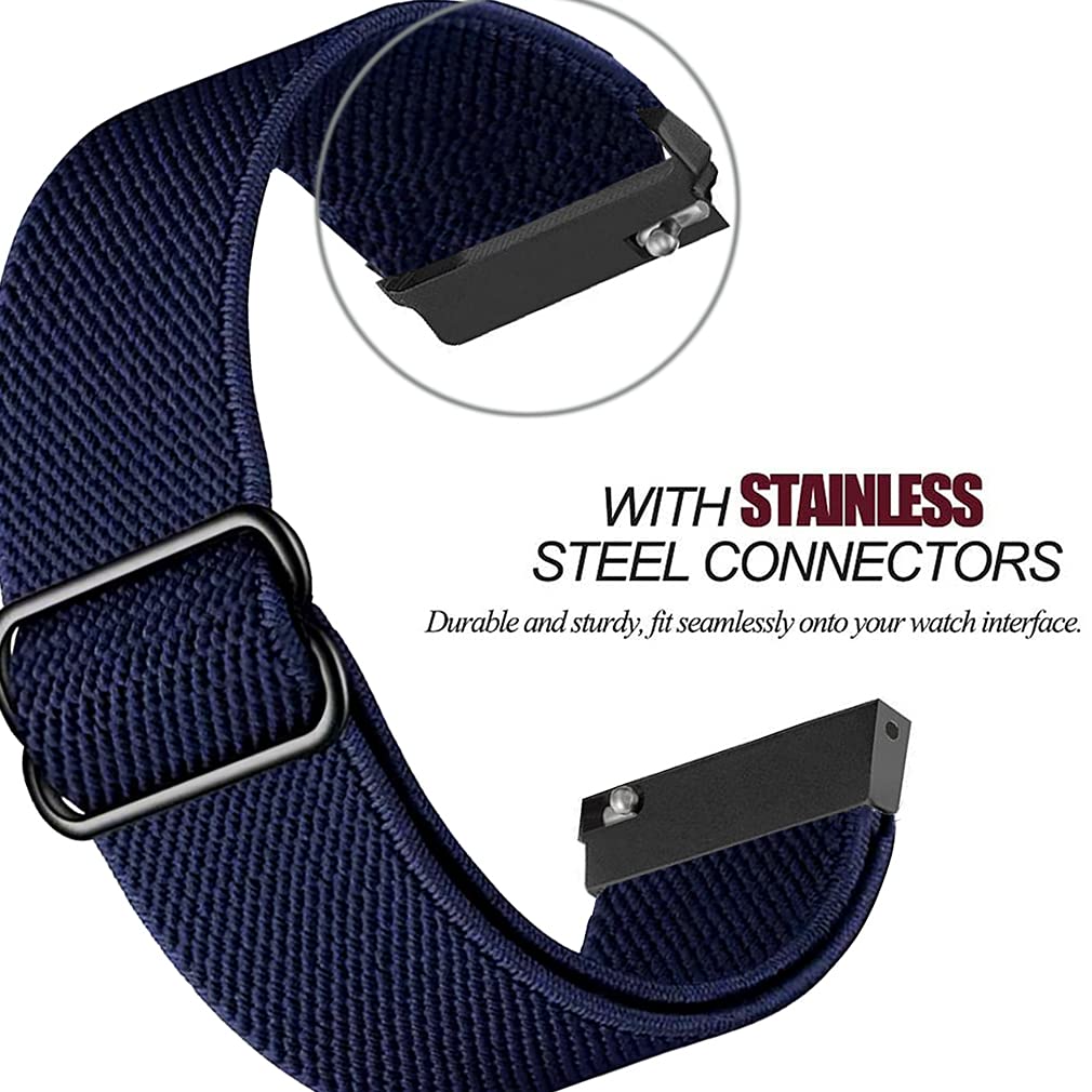 Olytop Elastic Bands For Galaxy Watch 4/5 Band 44Mm 40Mm/Galaxy Watch 4 Classic Bands 46Mm 42Mm Women Men, 20Mm Stretch Wristban