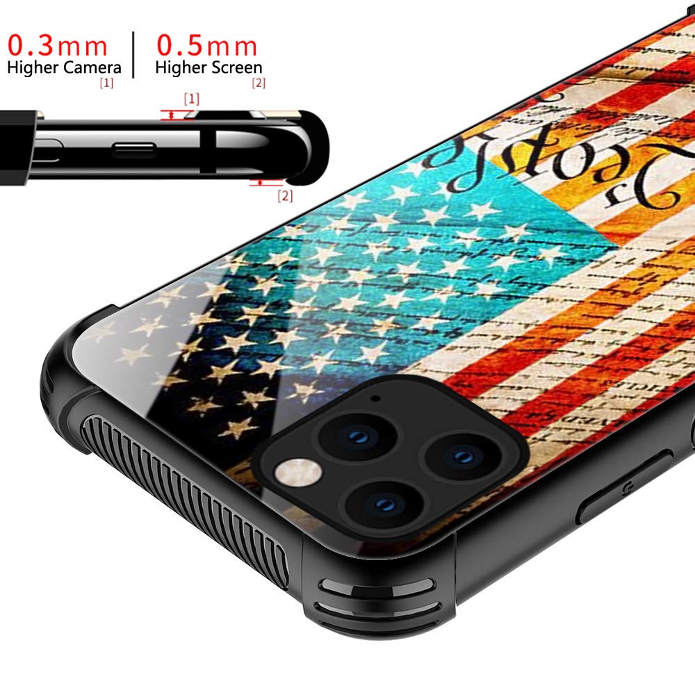 Iphone 13 Pro Case,Us Constitution Overtop American Flag Iphone 13 Pro Cases For Men Boy,Drop Protection Cool Pattern With Soft