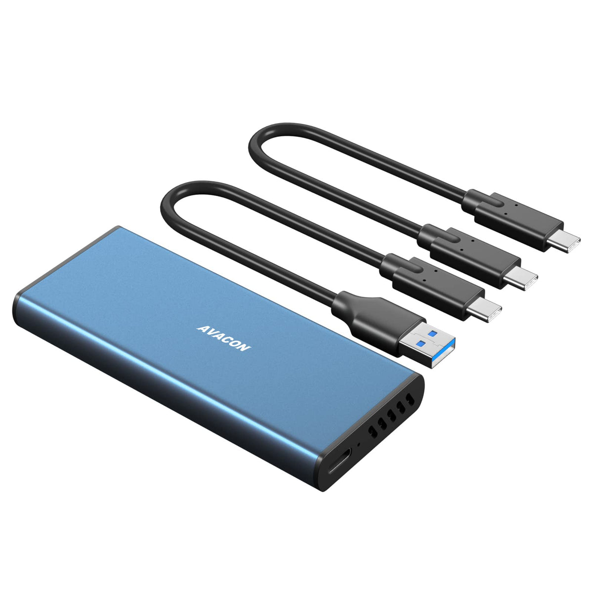 Avacon M.2 Nvme Enclosure, Tool Free 10Gbps Usb 3.2 Gen 2 M.2 Enclosure For Nvme Pcie M Key M+Bkey Ssd In 2230/2242/2260/2280, W