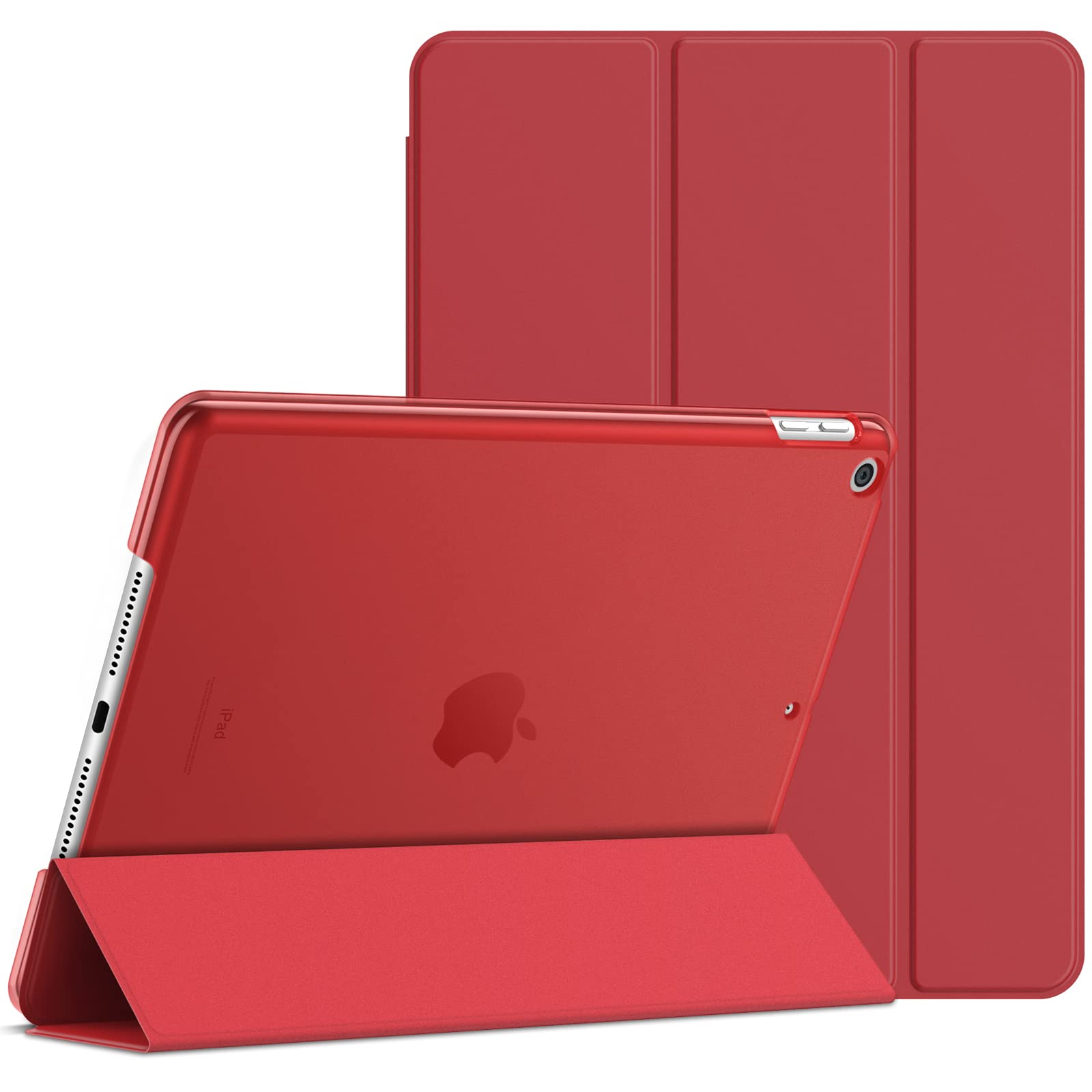 JETech Case for iPad (9.7-Inch, 2018/2017 Model, 6th/5th Generation), Smart Cover Auto Wake/Sleep (Red)