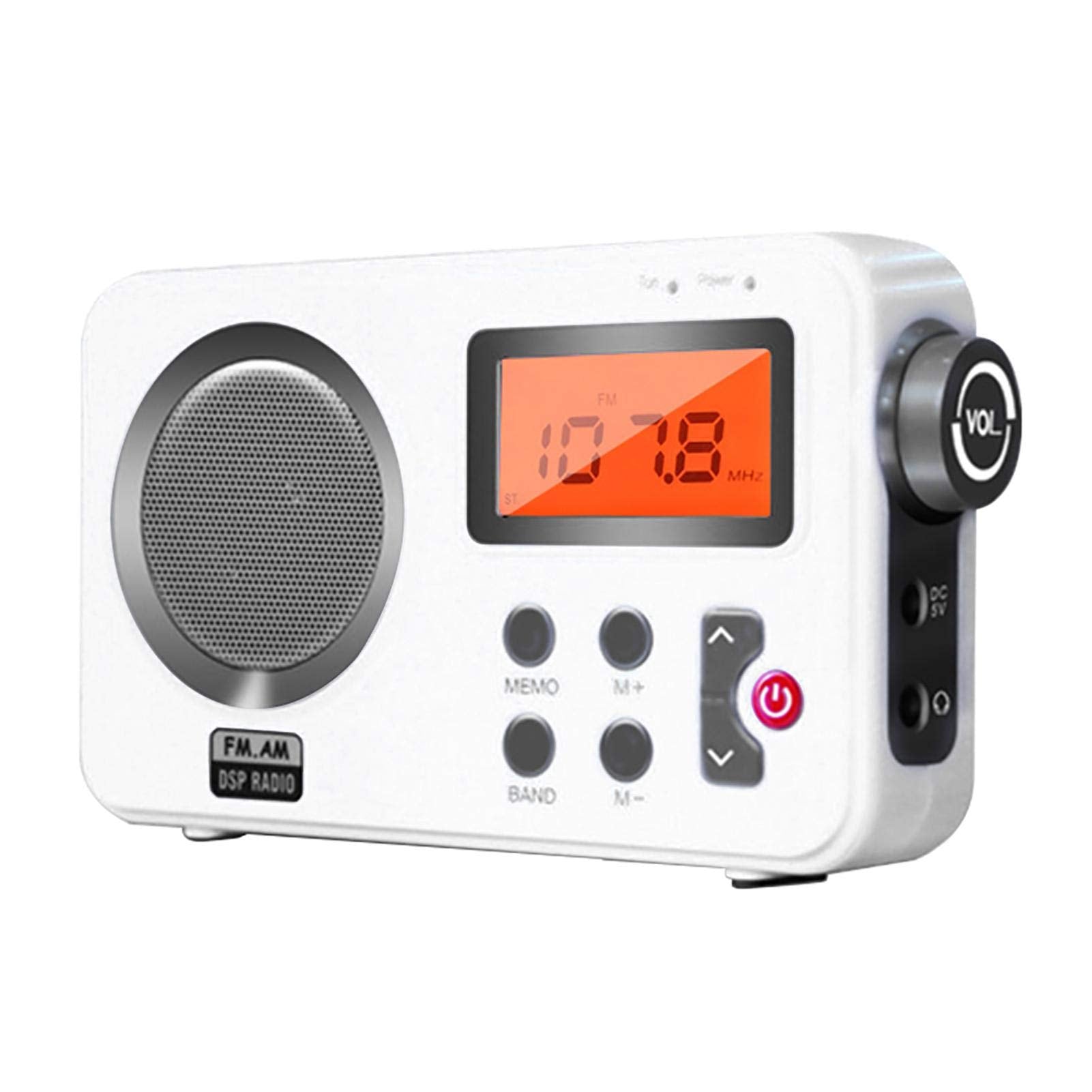Shower Radio Speaker, Portable Lcd Display Stereo Radio With Am/Fm Radio/Rds System Long Playback Time Radio With Preset 20 Radi