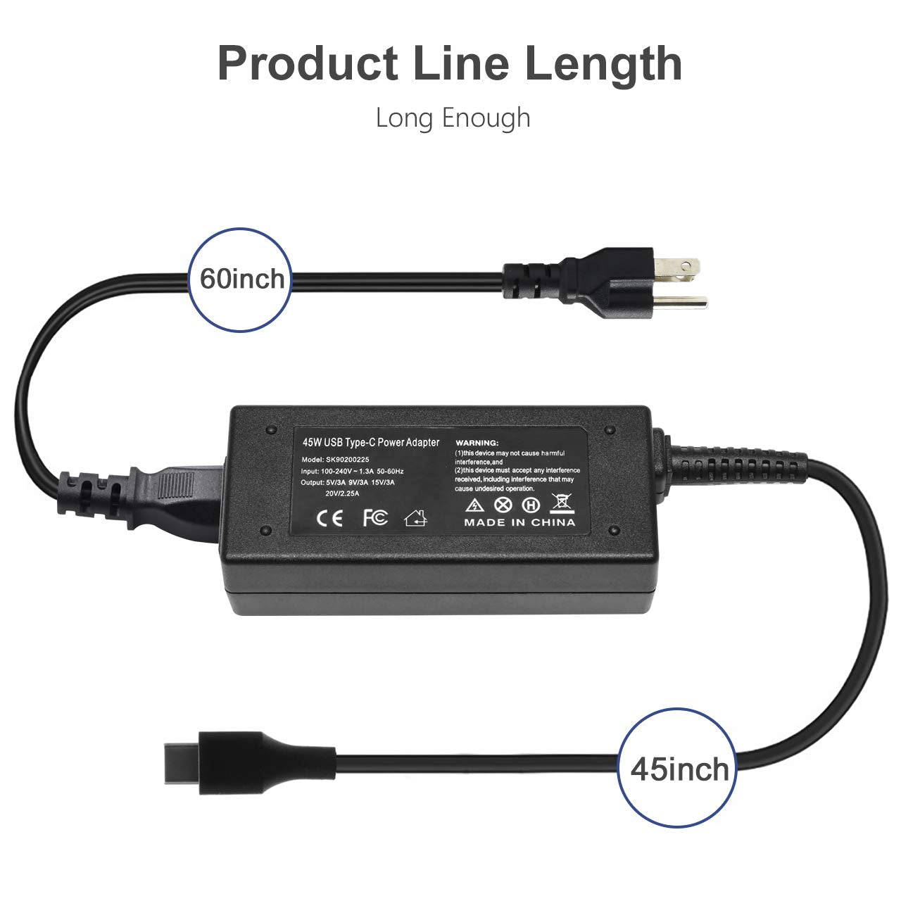 Eokoowo Usb C Laptop Charger 45W For Acer Chromebook Spin 315 311 Cp311 Cp315 Cb311 Cb315 Chromebook Spin 11 13 15 R13 713 714 7