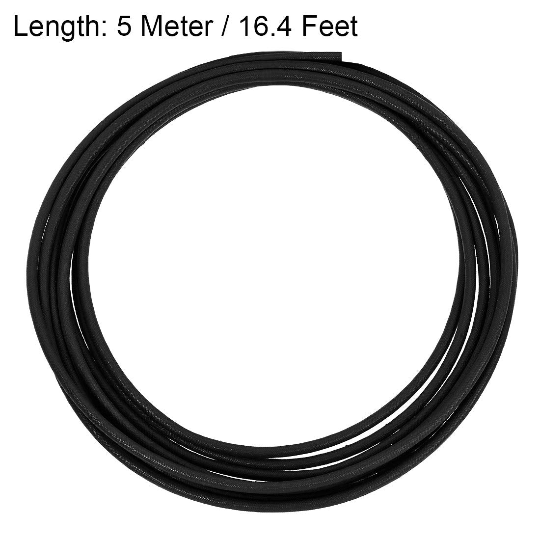 Uxcell Insulation Braid Sleeve, 16.4Ft 4Mm High Temp Silicone Fiberglass Sleeve Black