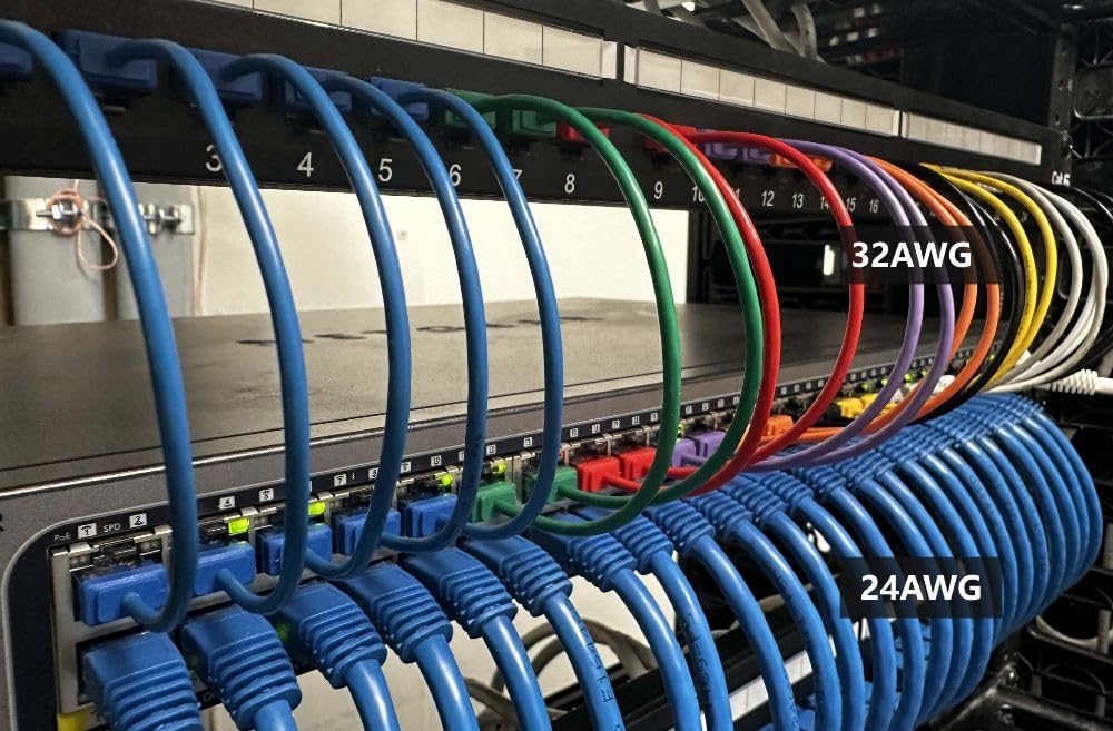 Installerparts Ethernet Cable Cat6A Super Slim Cable Utp 2 Ft (10 Pack)   Orange   Professional Series   10Gigabit/Sec Network/H