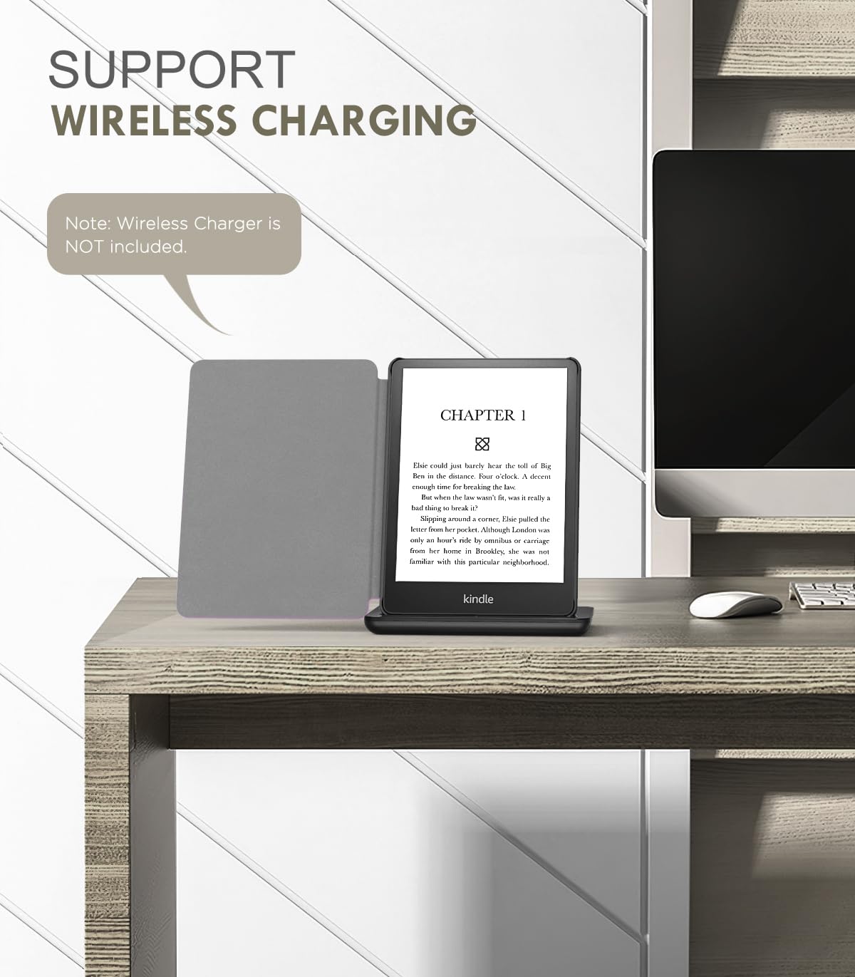 MoKo Case for 6.8' Kindle Paperwhite (11th Generation 2021) and Kindle Paperwhite Signature Edition, Light Shell Cover with Auto Wake/Sleep for Kindle Paperwhite 2021 E Reader, Lavender Purple