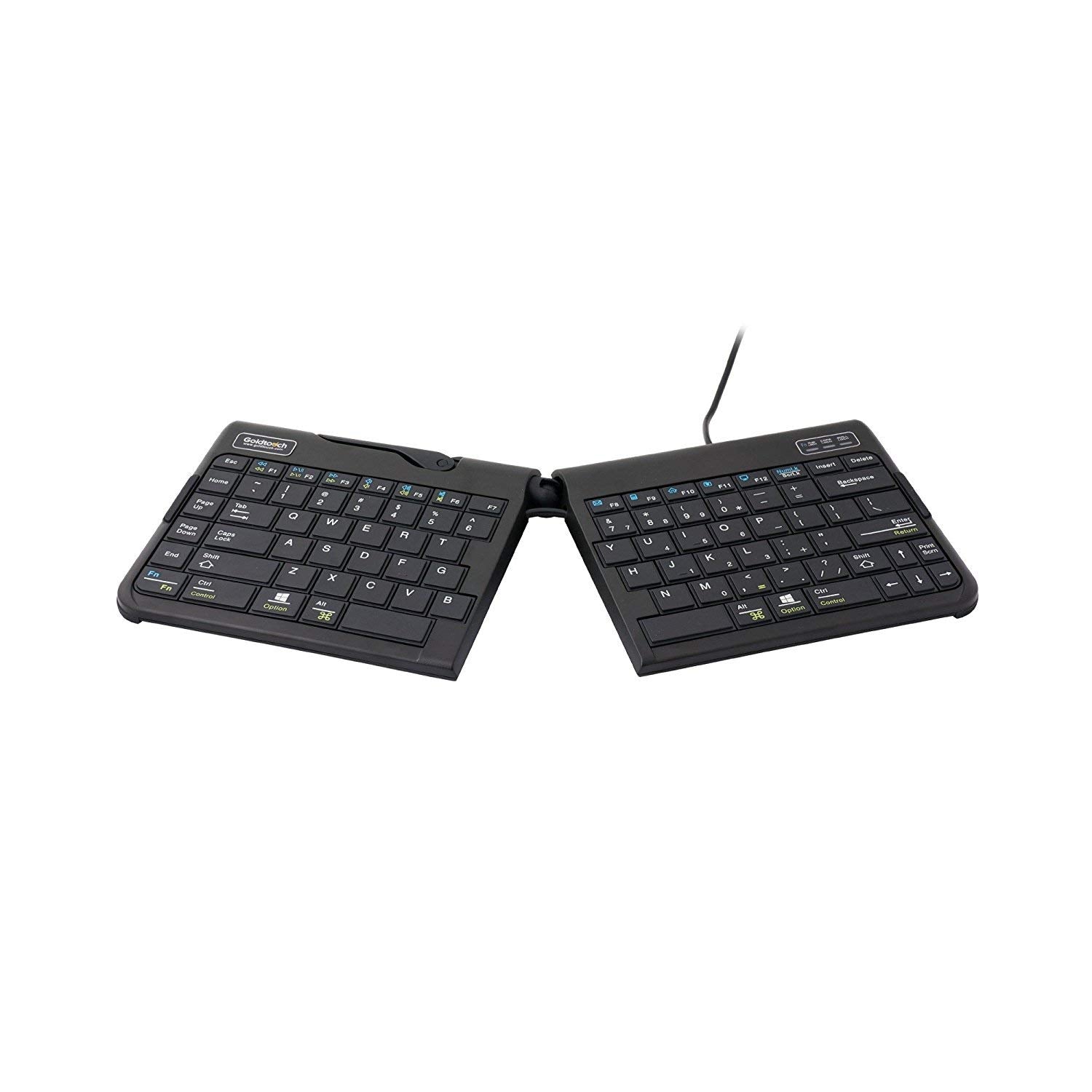 Goldtouch Gtp 0044 Go!2 Mobile Keyboard, Portable Foldable Travel Keyboard With Usb , Black