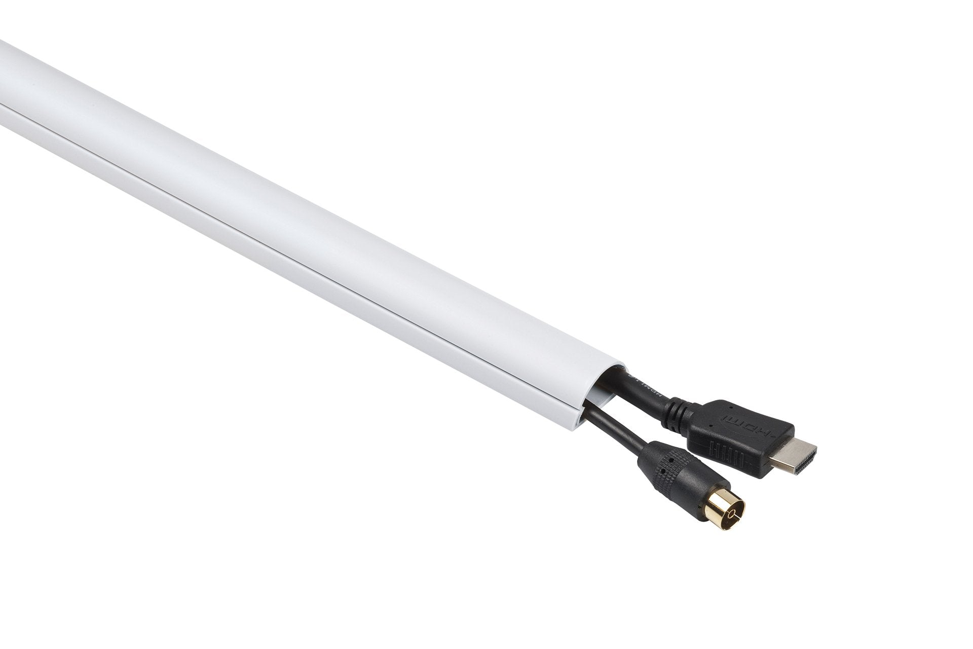 D Line Decorative Mini Cord Cover, 60'' X 1.25'' X 0.5'' Covers, White