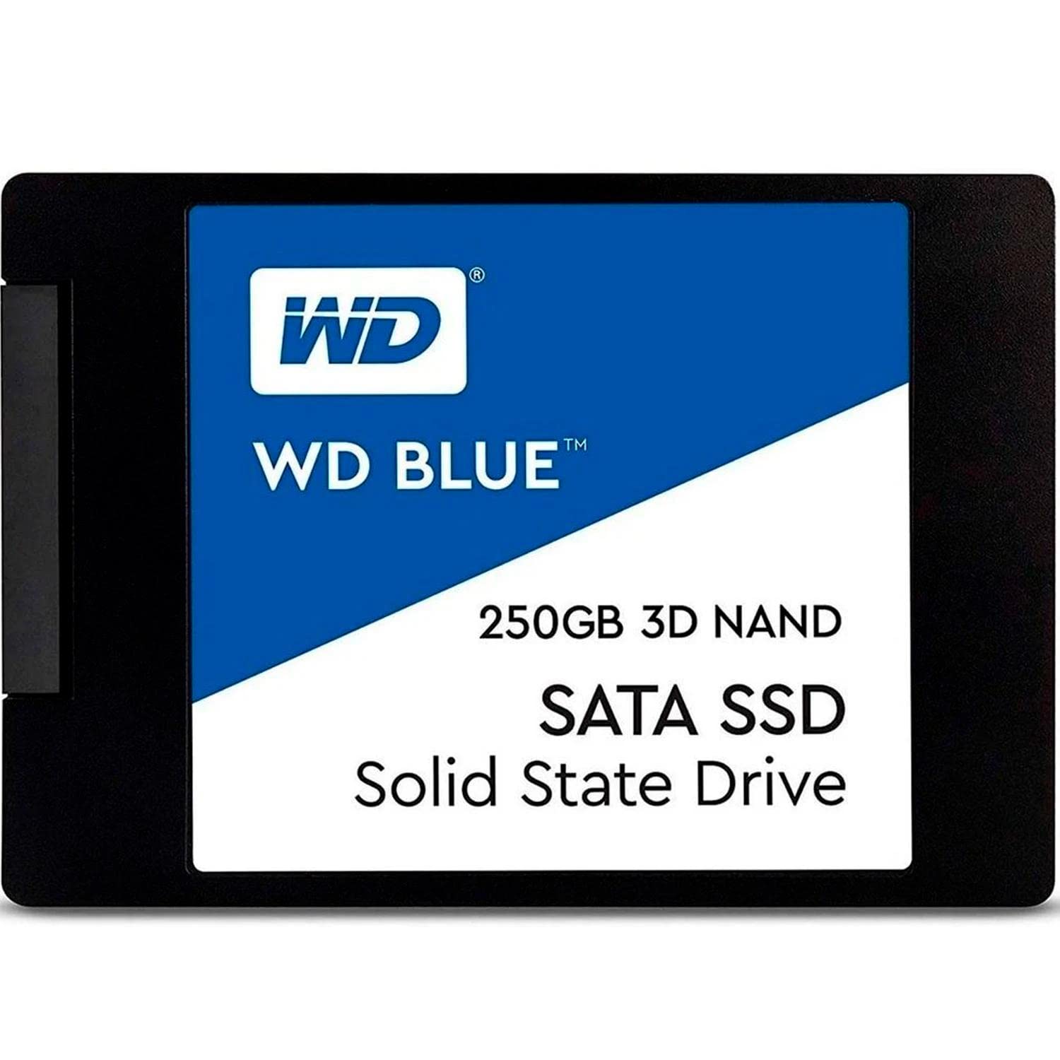 Western Digital 250GB WD Blue 3D NAND Internal PC SSD - SATA III 6 Gb/s, 2.5/7mm, Up to 550 MB/s - WDS250G2B0A