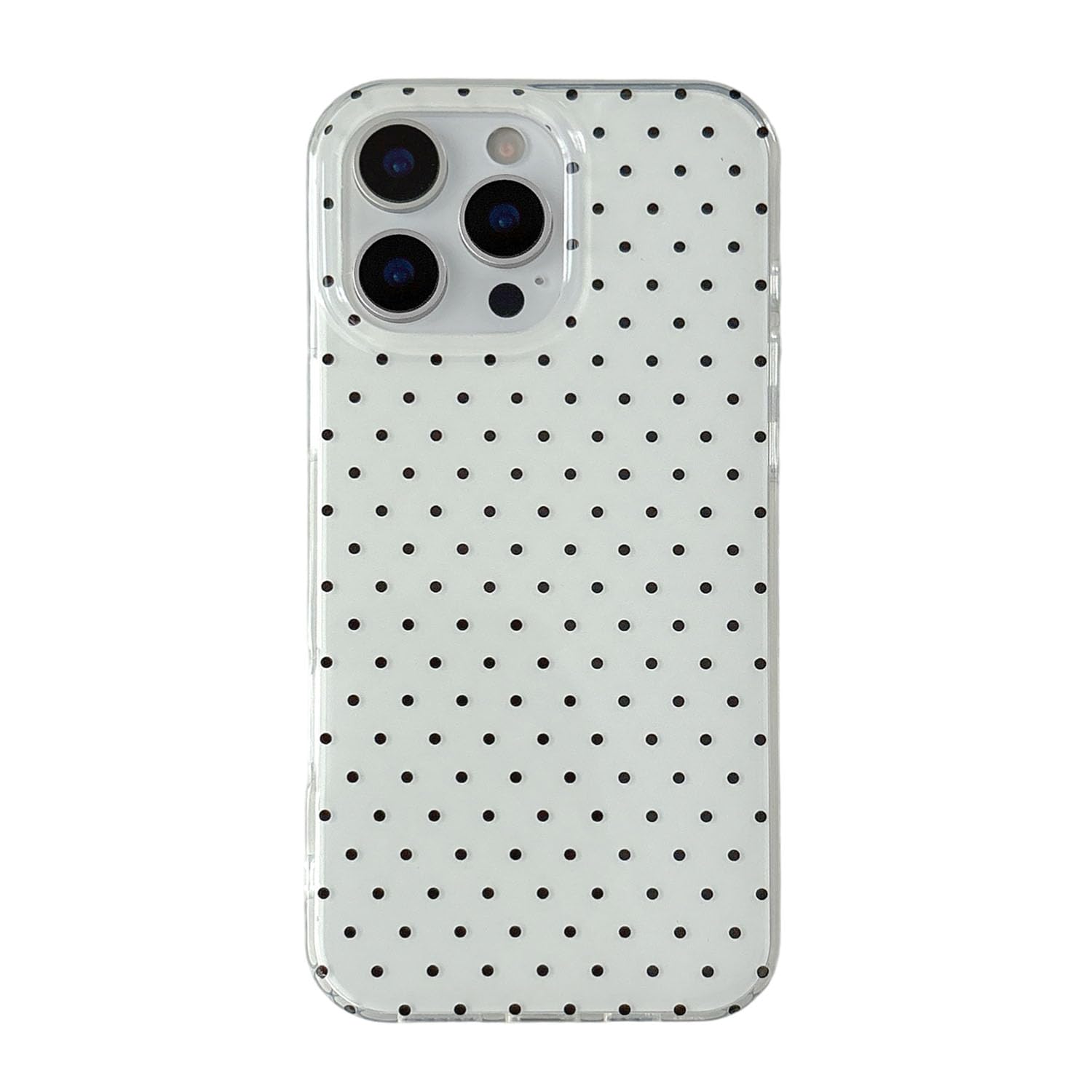 QLTYPRI Cute Phone Case for iPhone 16 Pro Max Case Polka Dot Fashion Aesthetic Design for Women Girls, Slim TPU Shockproof Prote