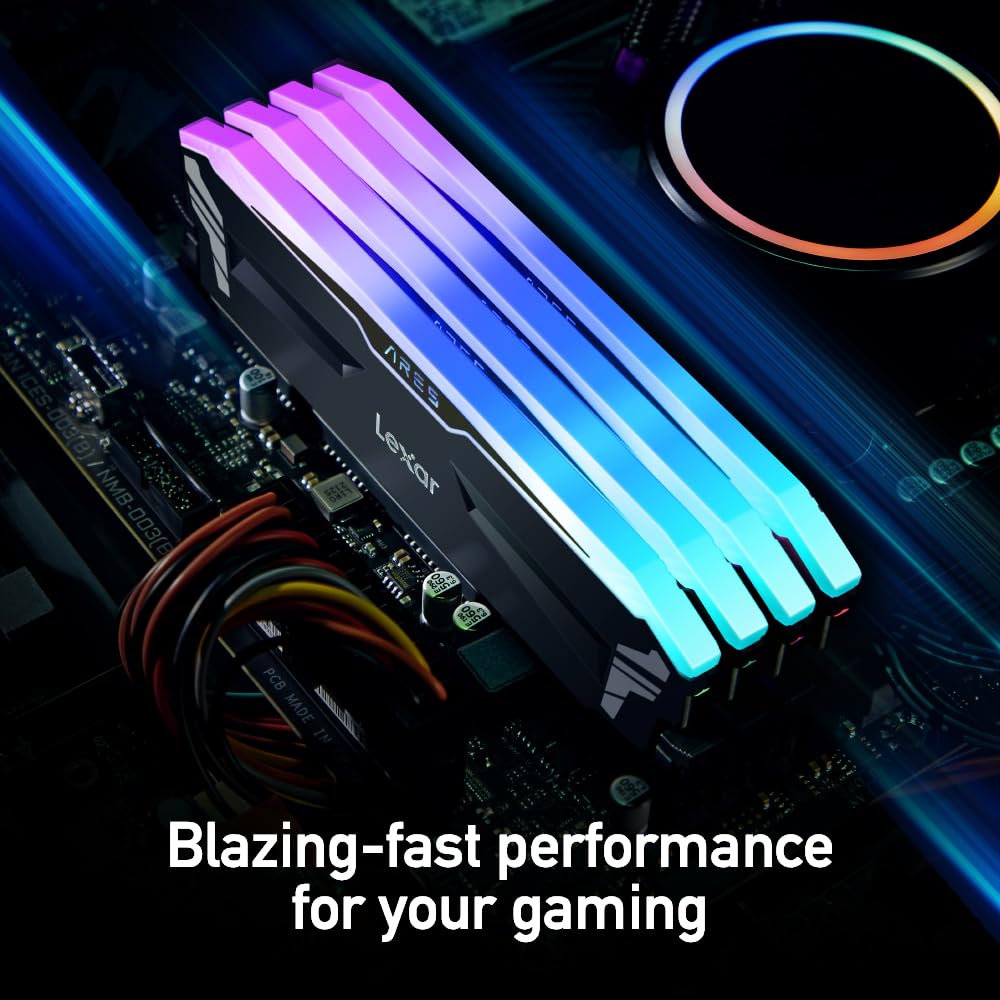 Lexar 32Gb (2X16Gb) Ares Rgb Ddr4 Ram 3600Mt/S Cl18 1.35V Desktop Memory, Compatible With Intel Xmp 2.0 And Amd Ryzen, Black (Ld