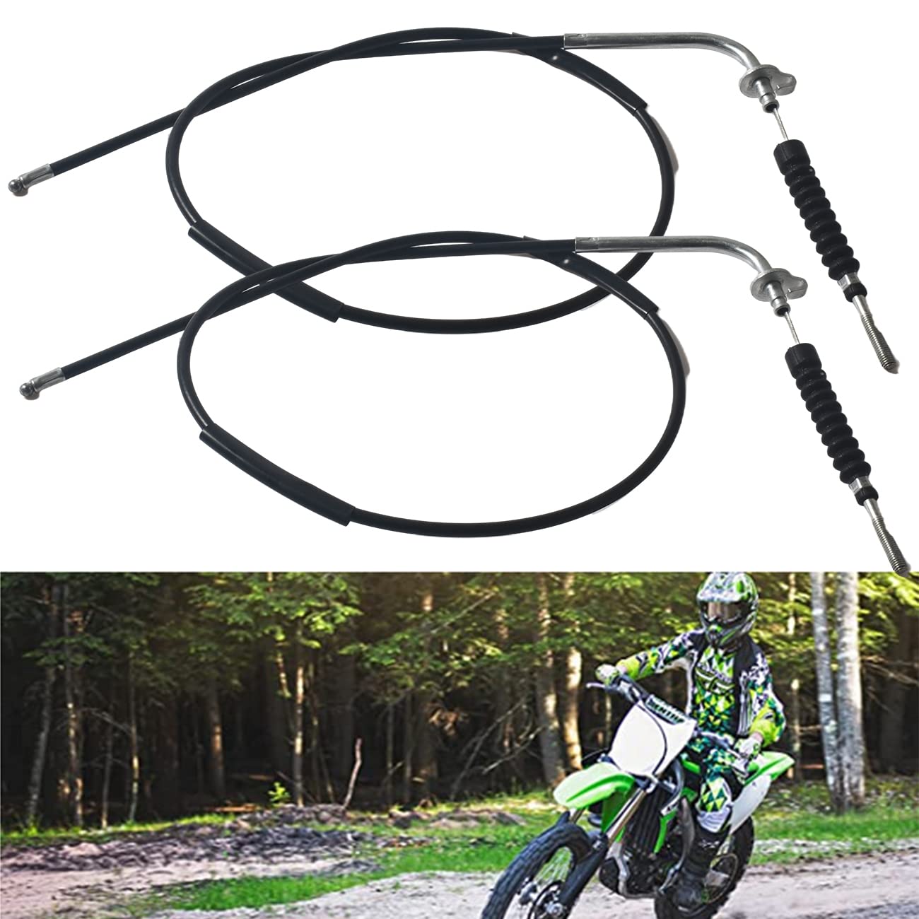 Mingdun Front Brake Cable For Suzuki Lt80 80 Quadrunner 1987 2006 2 Pcs