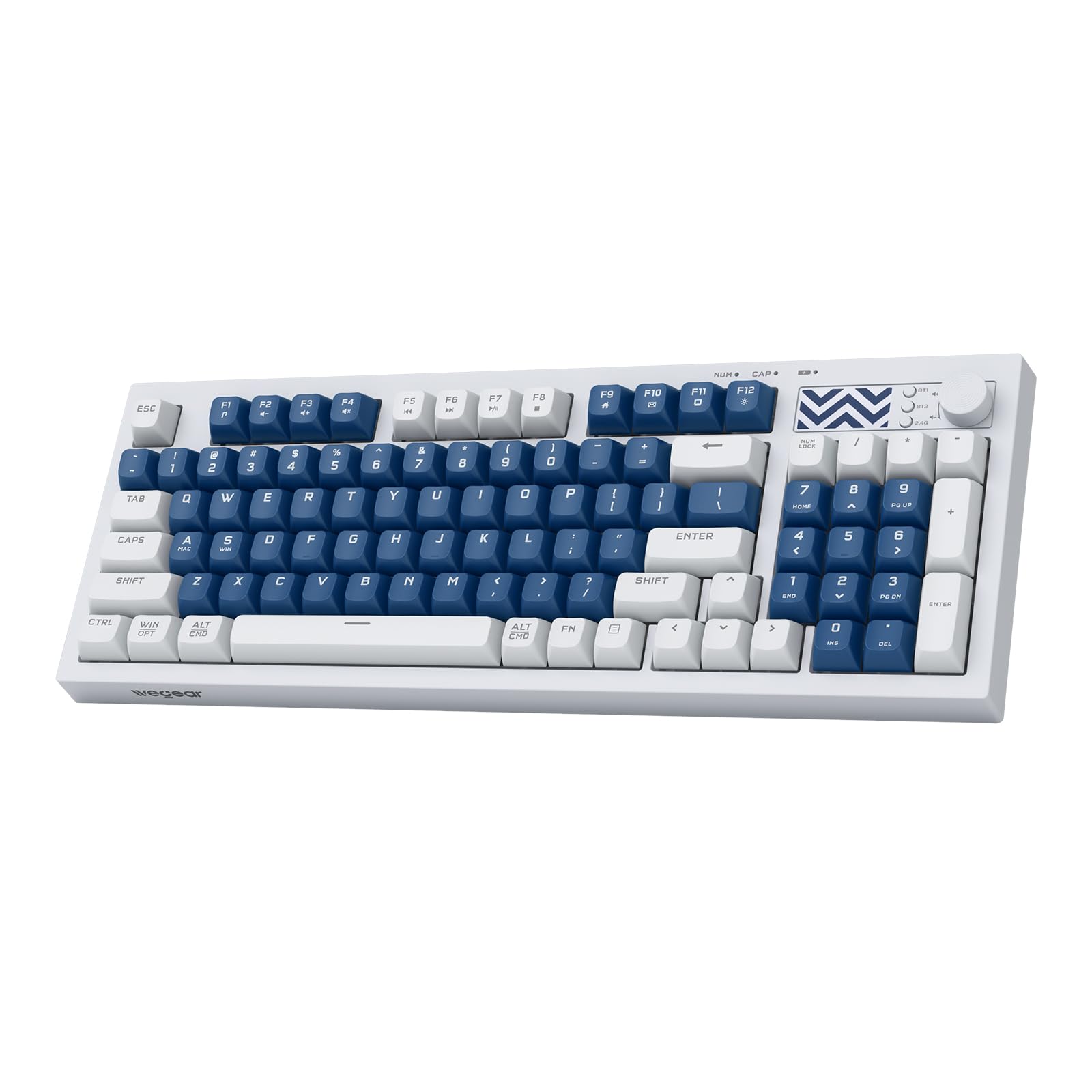 wegear Pastel Wireless Keyboard, Computer Gaming Keyboard Blue