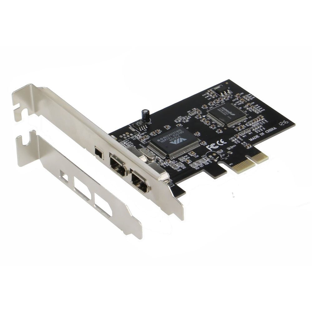 Sedna   Pcie (Pci Express) 3 Ports 1394A (Firewire) Adapter Card (Via) (3E, 2X 6 Pin + 1 X 4 Pin External Port) With Low Profile