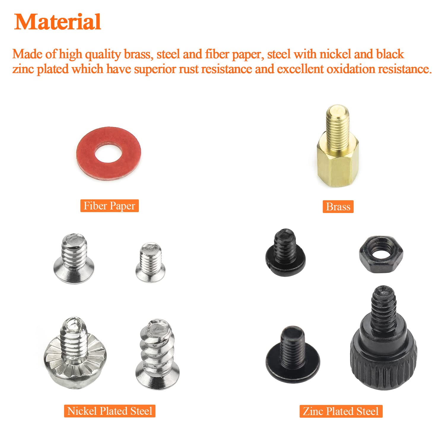 Helifouner 480 Pieces Computer Standoffs Screws Assorted Kit For 2.5'' Ssd, Hard Drive, Computer Case, Motherboard, Fan Power Gr