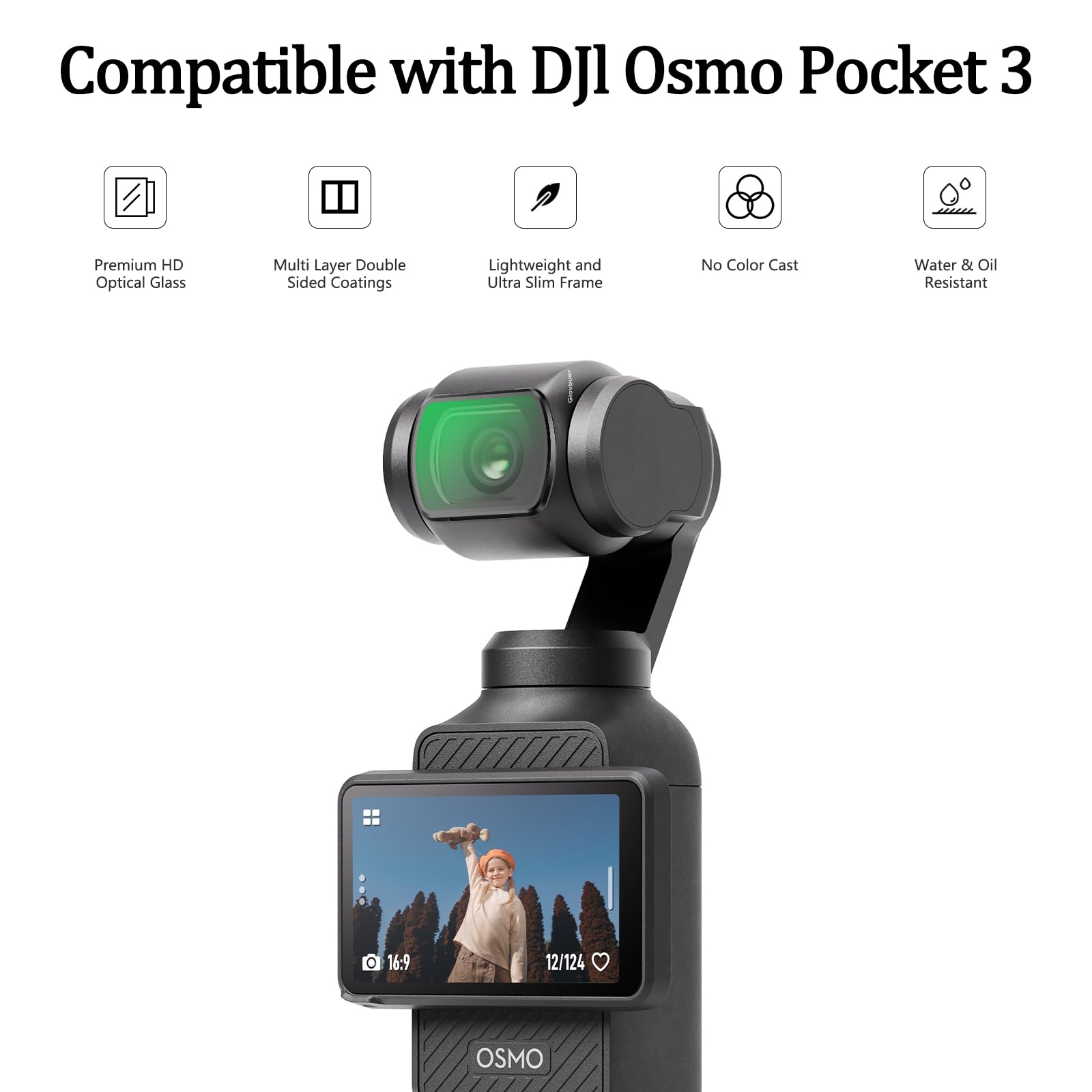 Giovbuer Black Mist Filter Compatible With Dji Osmo Pocket 3, Black Mist Filter For Dji Pocket 3(Black Mist Filter)