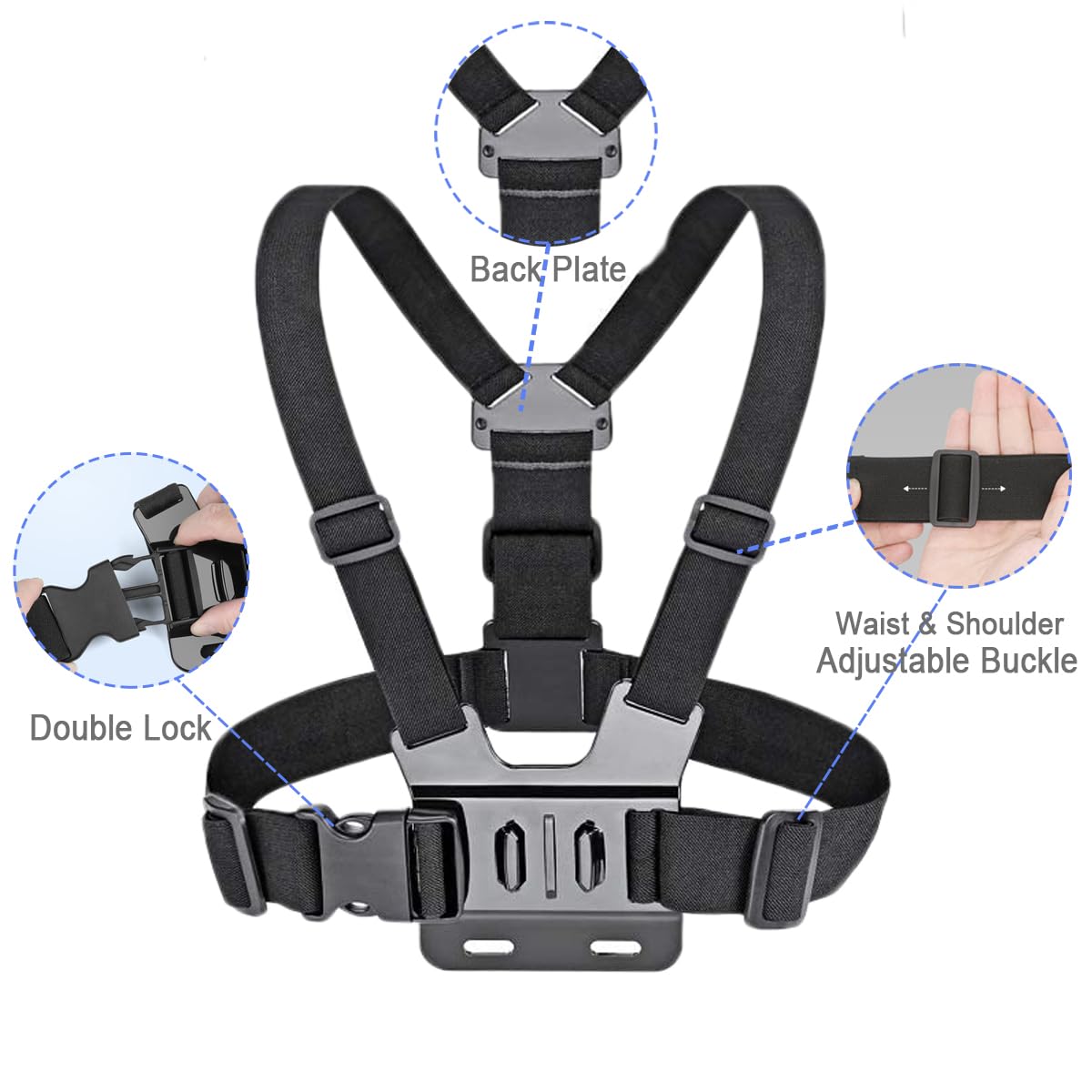 Phone Chest Mount Head Strap Accessories - Vlogging Kit For Iphone, Pov Phone Holder Compatible With Iphone 16 Pro Max Plus 15 1