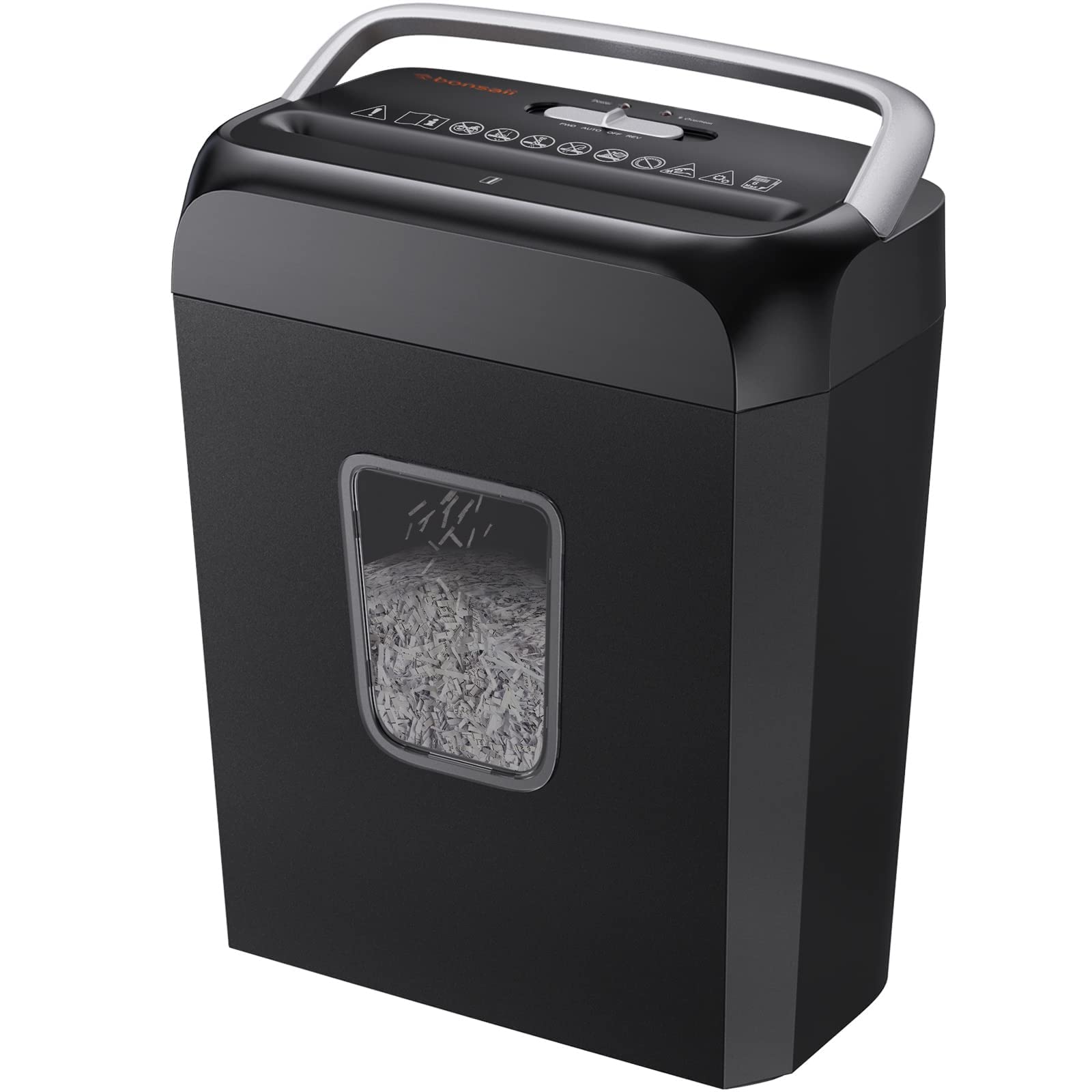 Bonsaii Paper Shredder, 5 6 Sheet Crosscut Shredder For Home Use, 3.4 Gals Wastebasket
