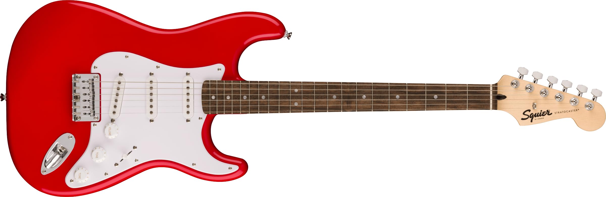 Squier Sonic Stratocaster HT Electric Guitar, with 2-Year Warranty, Torino Red, Laurel Fingerboard, White Pickguard