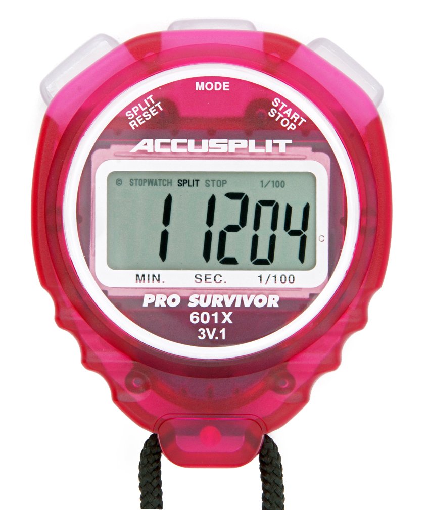 Accusplit Pro Survivor   A601X Stopwatch, Clock, Extra Large Display (Cherry)