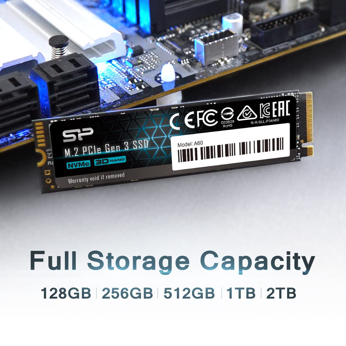 Silicon Power 512Gb Nvme M.2 Pcie Gen3X4 2280 Ssd (Sp512Gbp34A60M28)