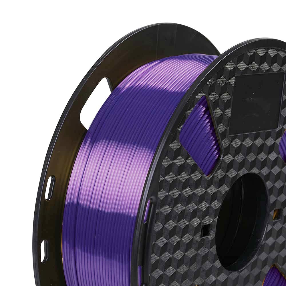 Silk Dark Purple Pla Filament 1.75 Mm 3D Printer Filament 1Kg 2.2Lbs Spool Violet Purple Pla 3D Printing Material Shine Silky Me