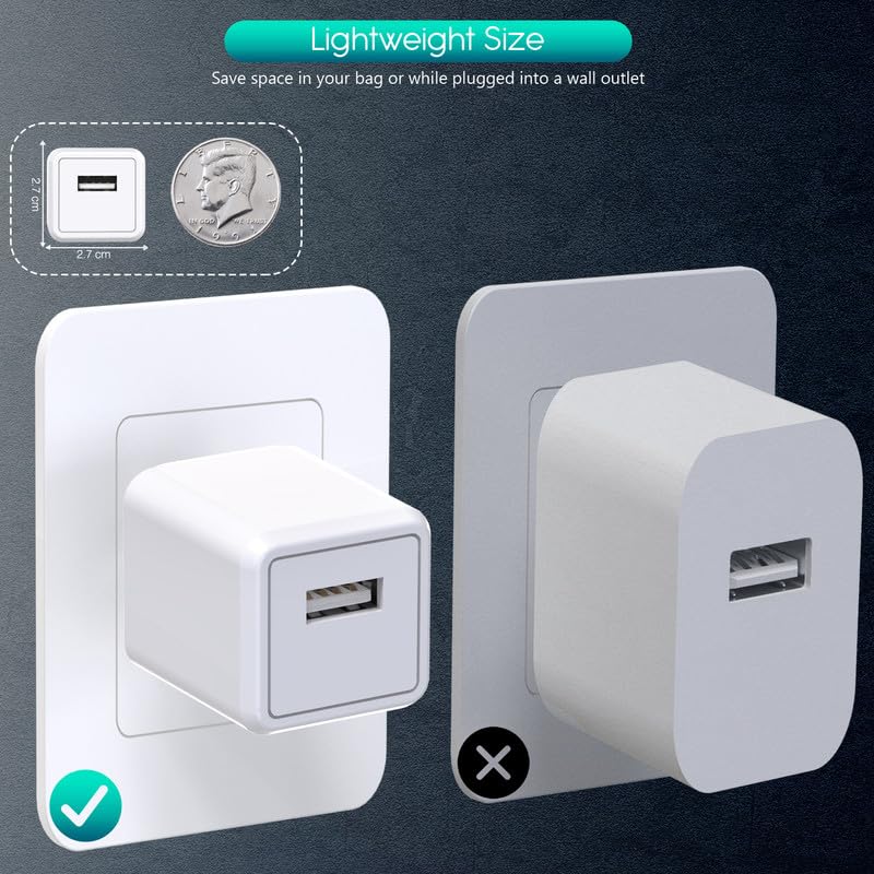 Iphone Charger,Extra Long 2 Pack 10Ft Lightning Cable Cube Iphone 12 Charger Charging Transfer Cord Cable With Usb Plug Wall Charger Block Travel Adapter For Iphone 14/13/12/11/Se2022/8/7/Xs/Xr/X/Ipad