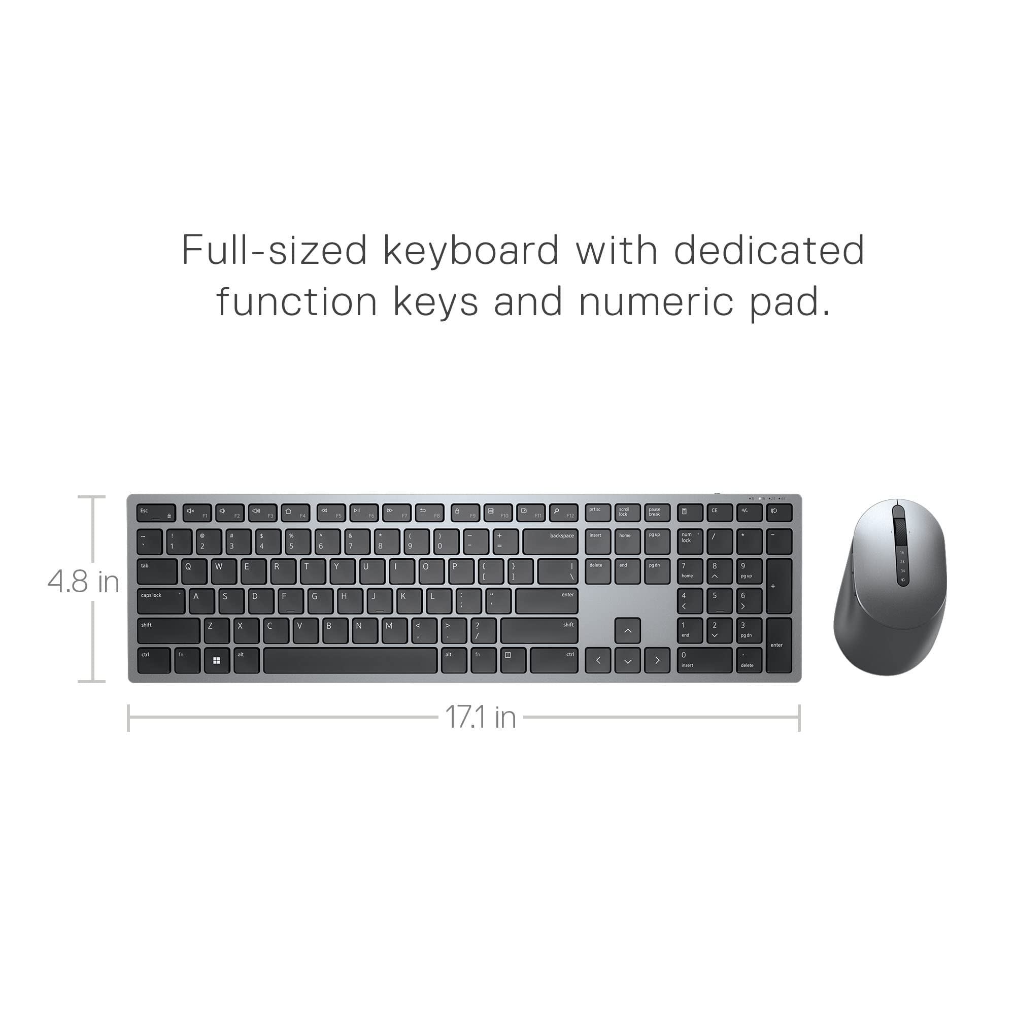 Dell Premier Multi-Device Wireless Bluetooth Keyboard And Mouse - Km7321W