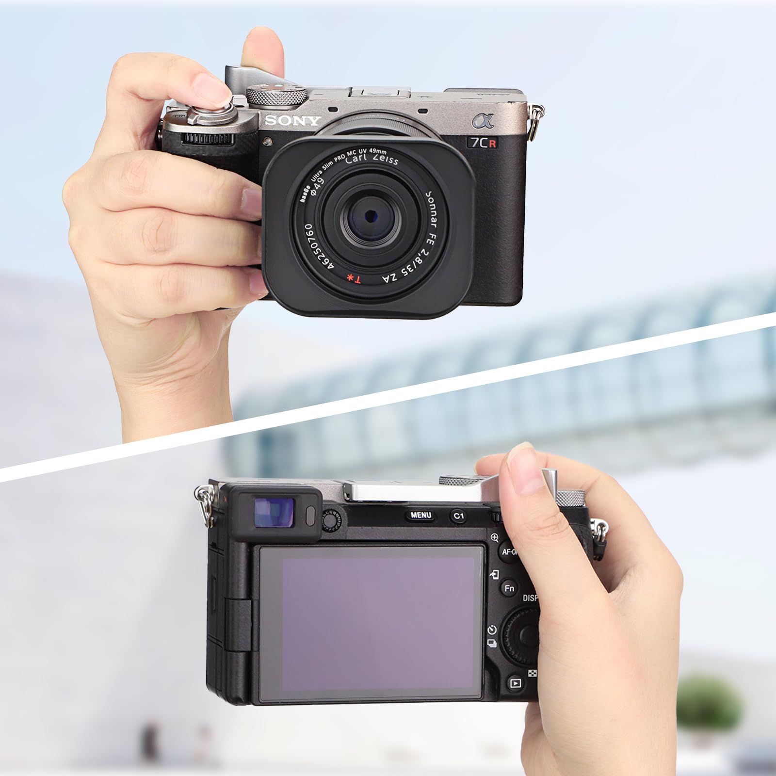 Haoge Metal Thumb Up Rest Hand Grip For Sony A7Cii,Alpha 7Cii,Ilce 7Cii,A7Cr Camera Accessories Silver Thb A7Cii S Hot Shoe Thum