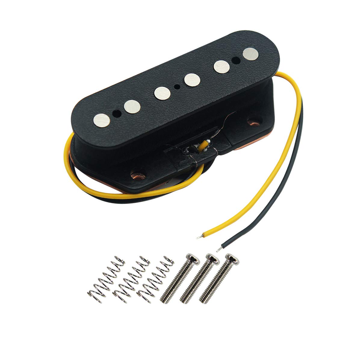 Fleor Alnico 5 Guitar Pickups Tl Bridge Pickup W/Neck Pickup (Black) For Tl Style Guitar Pickups Part