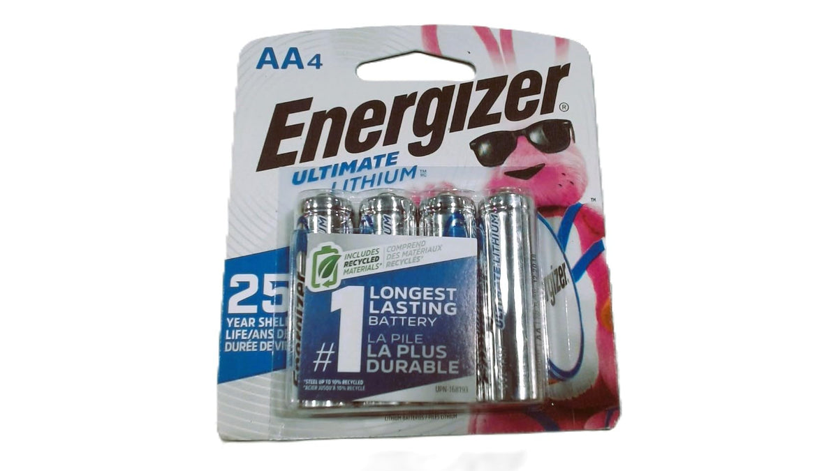 Energizer Ultimate E2 1.5 Volt Aa Cylindrical Lithium Battery (4 Per Card)