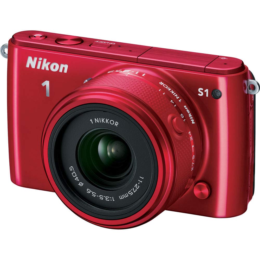 Nikon 1 S1 10.1 MP HD Digital Camera with 11-27.5mm 1 NIKKOR Lens (Red)
