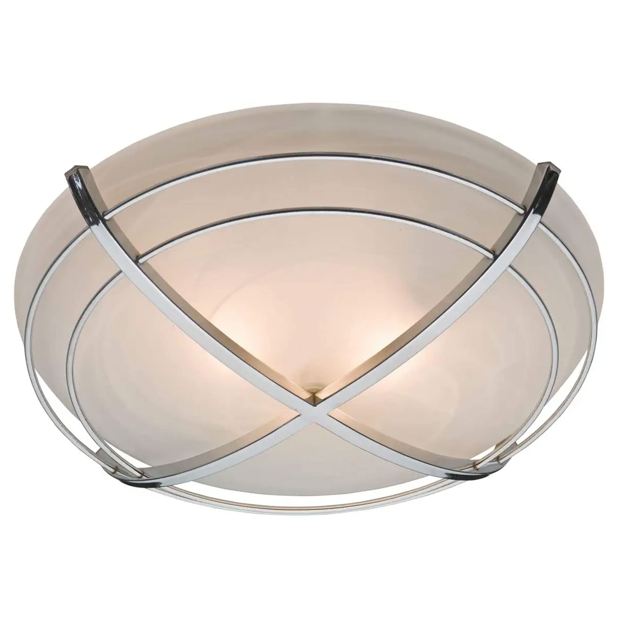 Good Housekeeping Kingsley (81030) Decorative 90 Cfm 2.5 Sones Bathroom Ventilation Exhaust Fan With Lighting (Chrome)