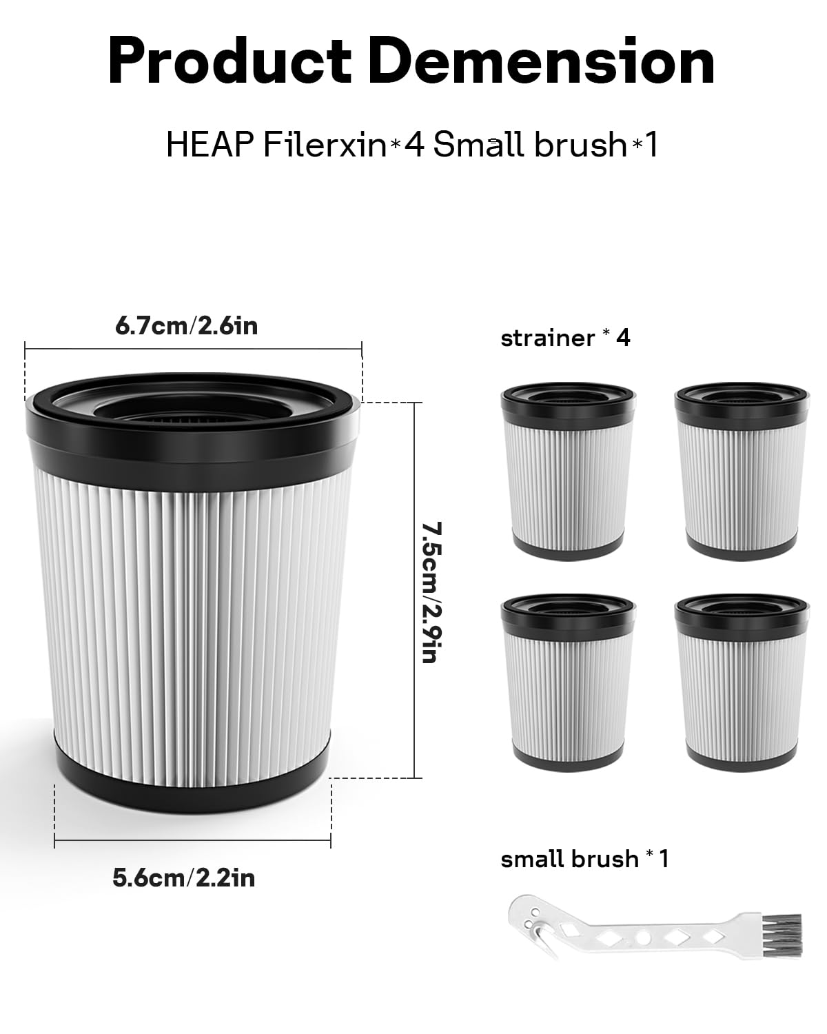 Leemone Hepa Filter Compatiable With Fabuletta Fsv101 & Fsv001, Lubluelu 202, Girnoor G160 & G165, Afoddon A300, Oraimo Osv 102,