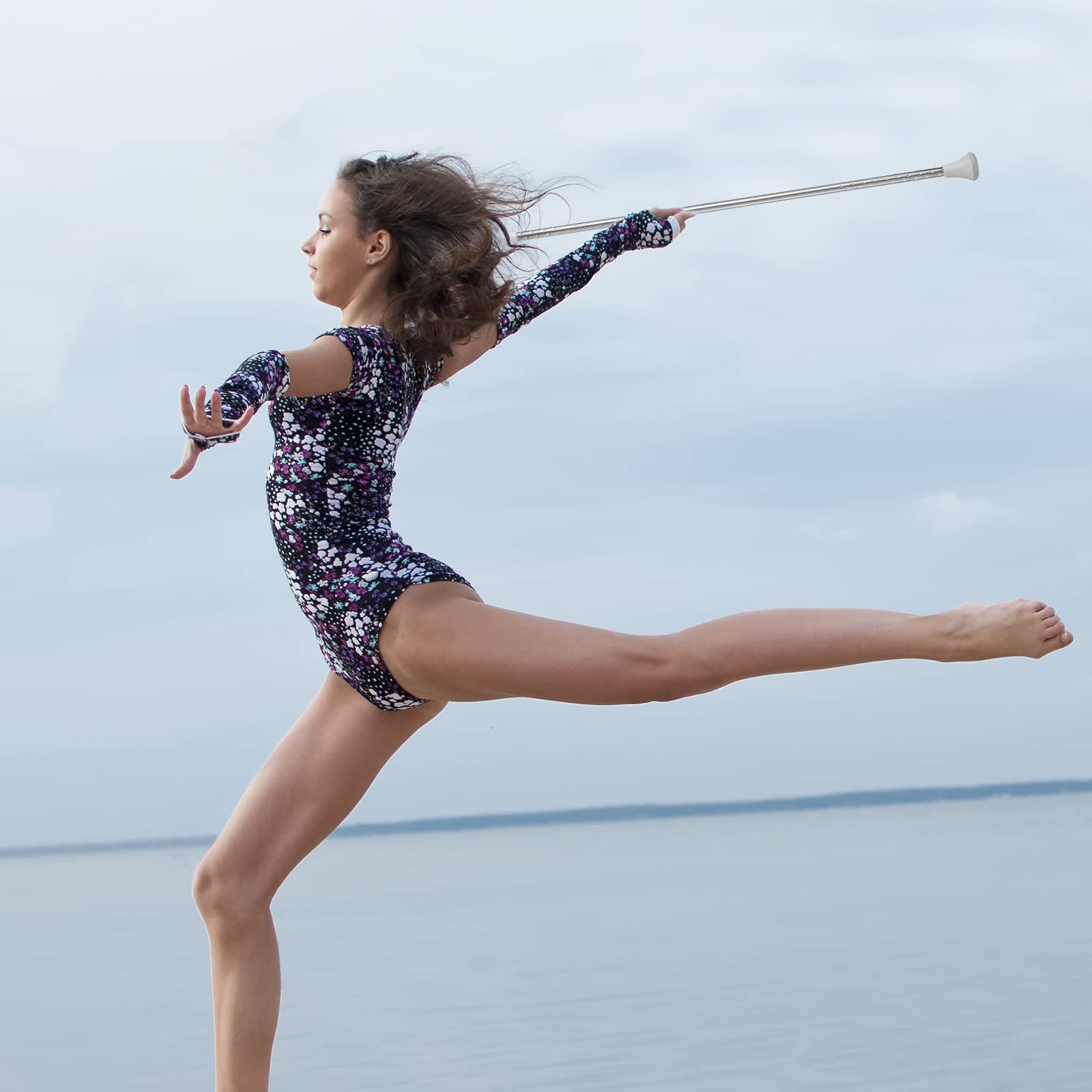 Hydren Twirling Baton Unisex Kids' Gymnastics Dance Baton Metal Baton Marching Band Baton Parade Baton Stick For Talent Shows, A