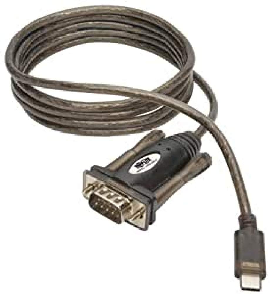 Tripp Lite USB-C to DB9 Serial Adapter Cable, 5 USB 2.0 Type C to RS-232 (M/M), 5ft (U209-005-C)