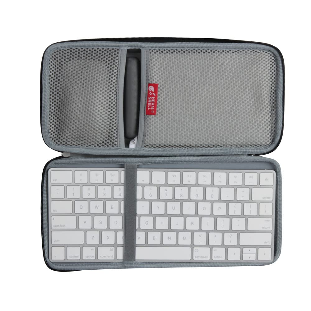 Hermitshell Hard Travel Case for Apple Magic Keyboard MLA22LL/A + Trackpad 2 MJ2R2LL/A + Mouse Bluetooth (Nylon, Black)