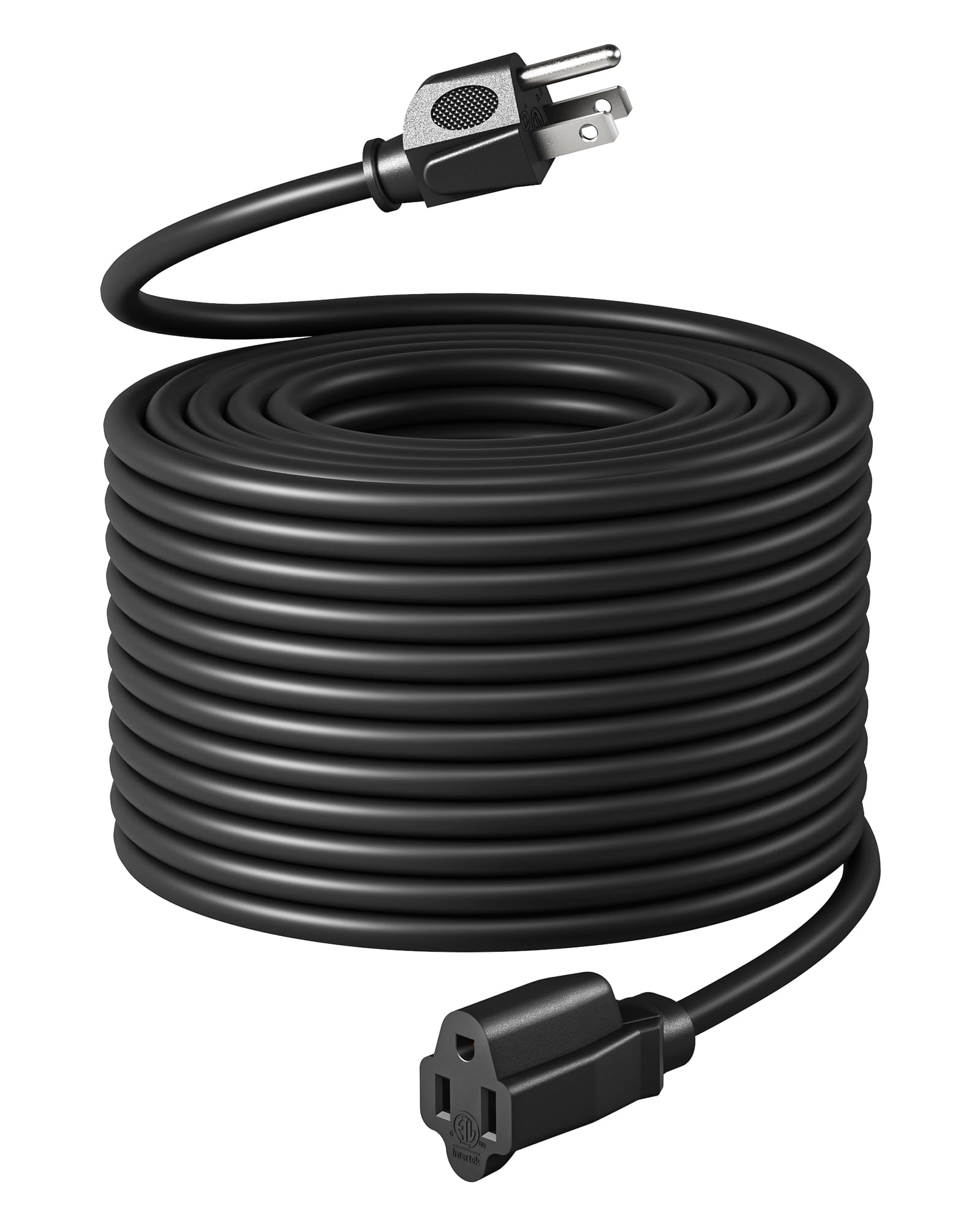 Dewenwils Outdoor Extension Cord, 100Ft Long Power Cord, 14 Awg 3 Prong Heavy Duty, Etl Listed, 1 Pack (Black)